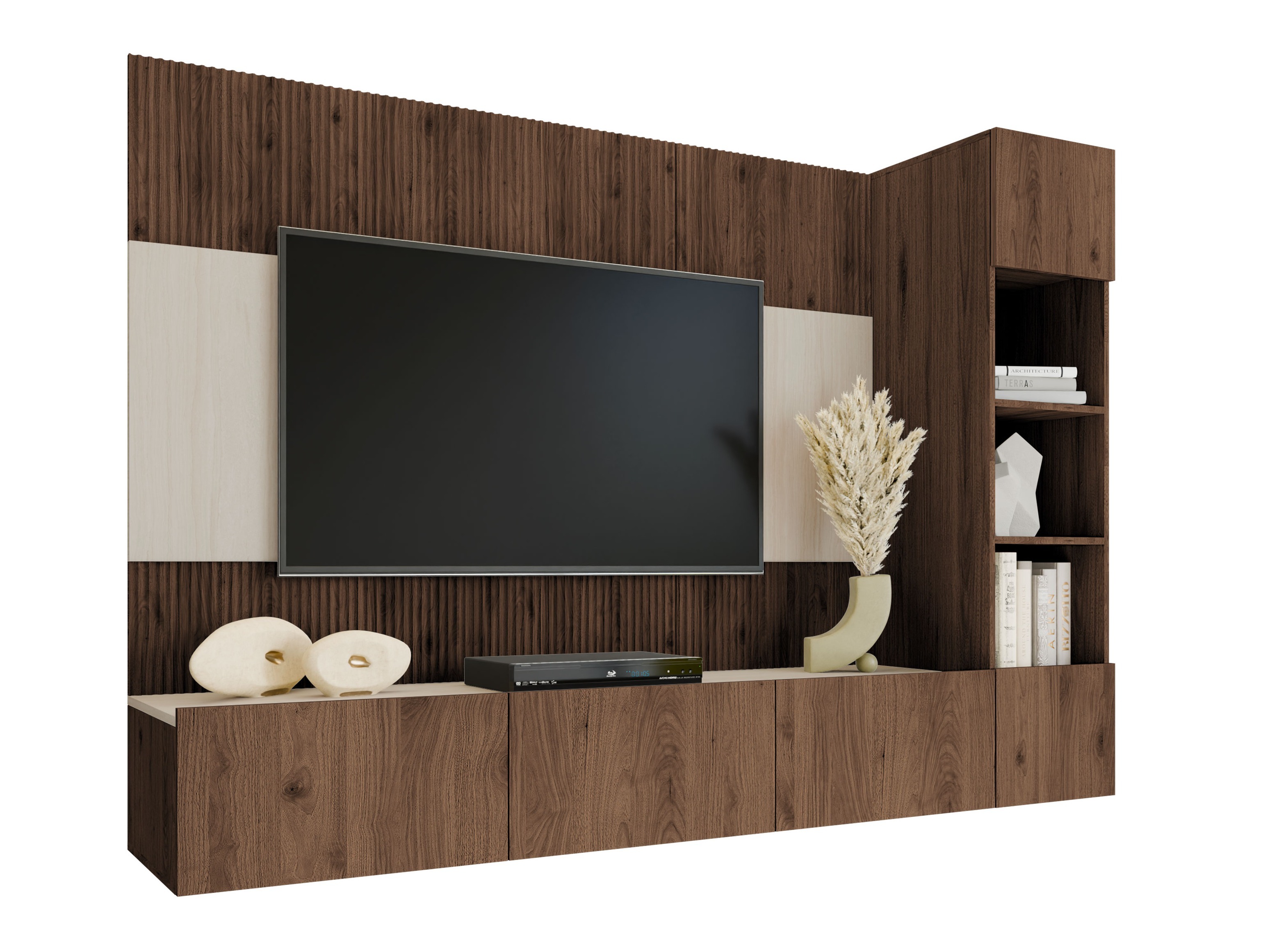 Set za dnevni boravak Comfivo Salix II (Orah + Svijetla traverine)