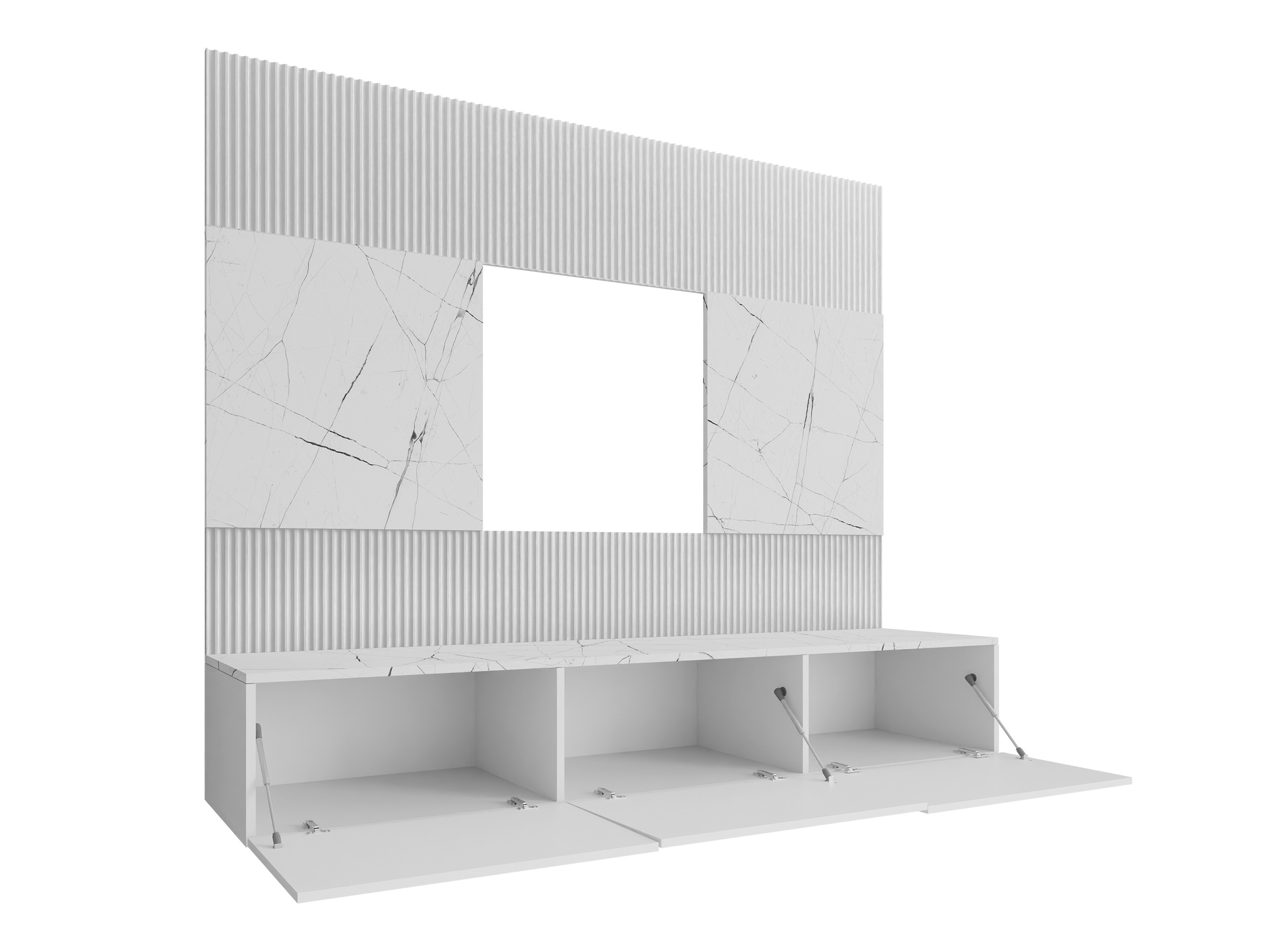 Set za dnevni boravak Comfivo Salix II (Orah + Svijetla traverine)