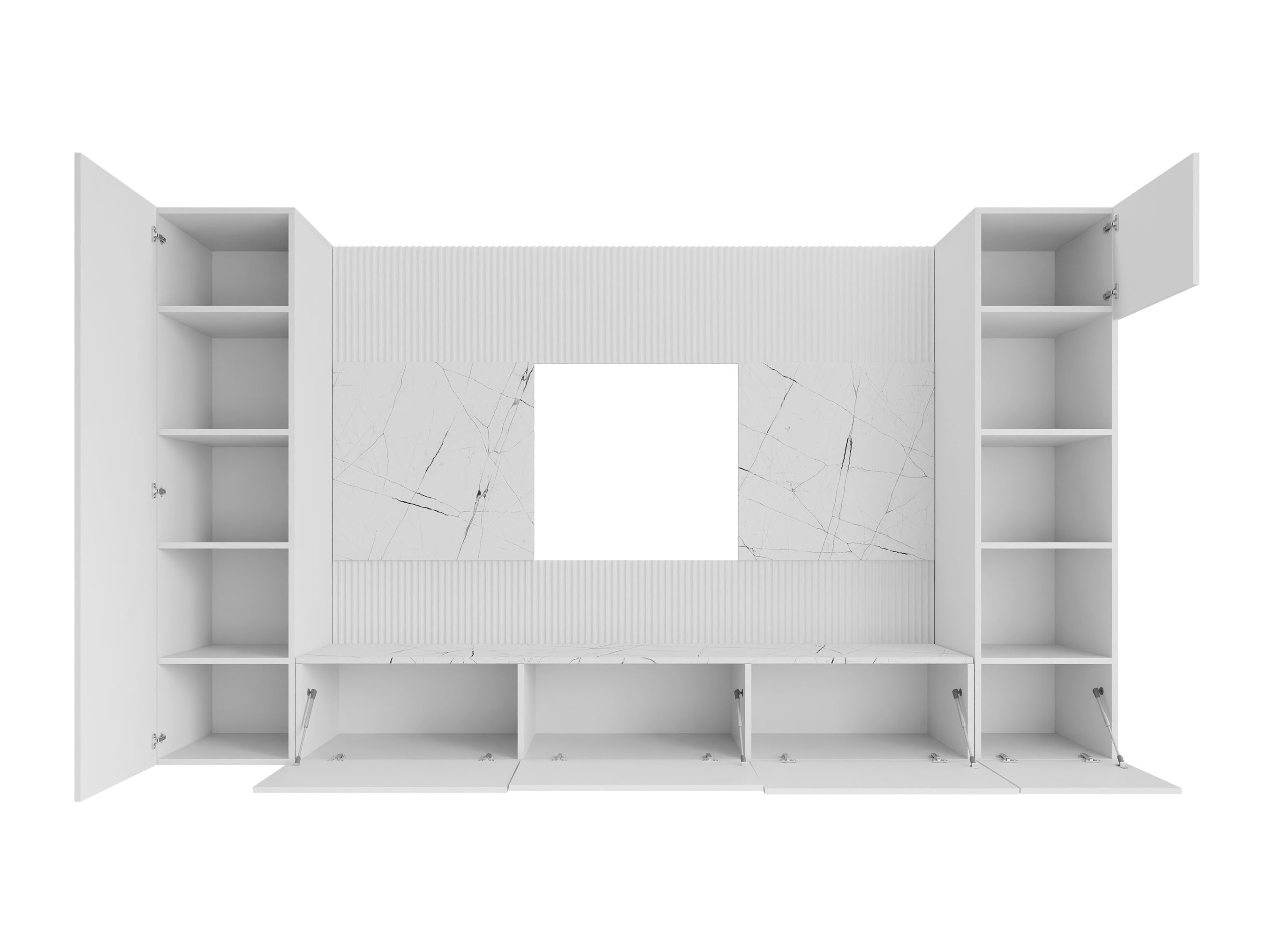 Set za dnevni boravak Comfivo Salix IV (Crna + Crni mramor)