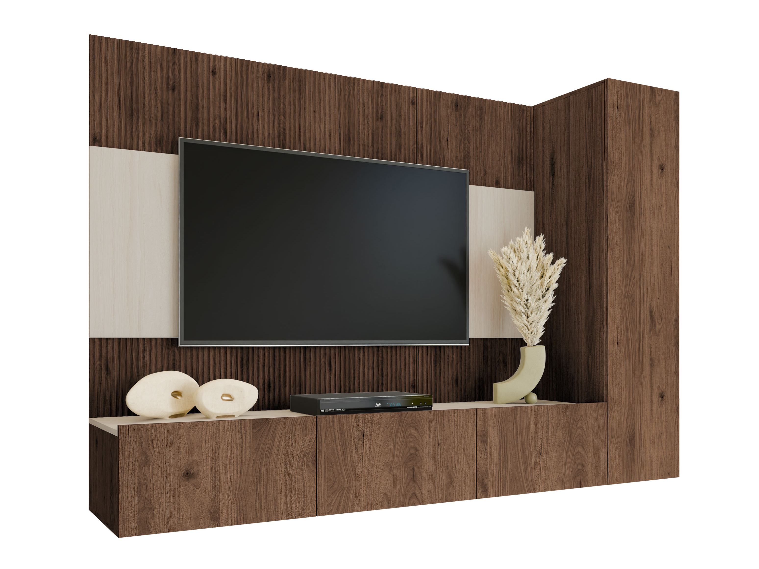Set za dnevni boravak Comfivo Salix VI (Orah + Svijetli travertin)