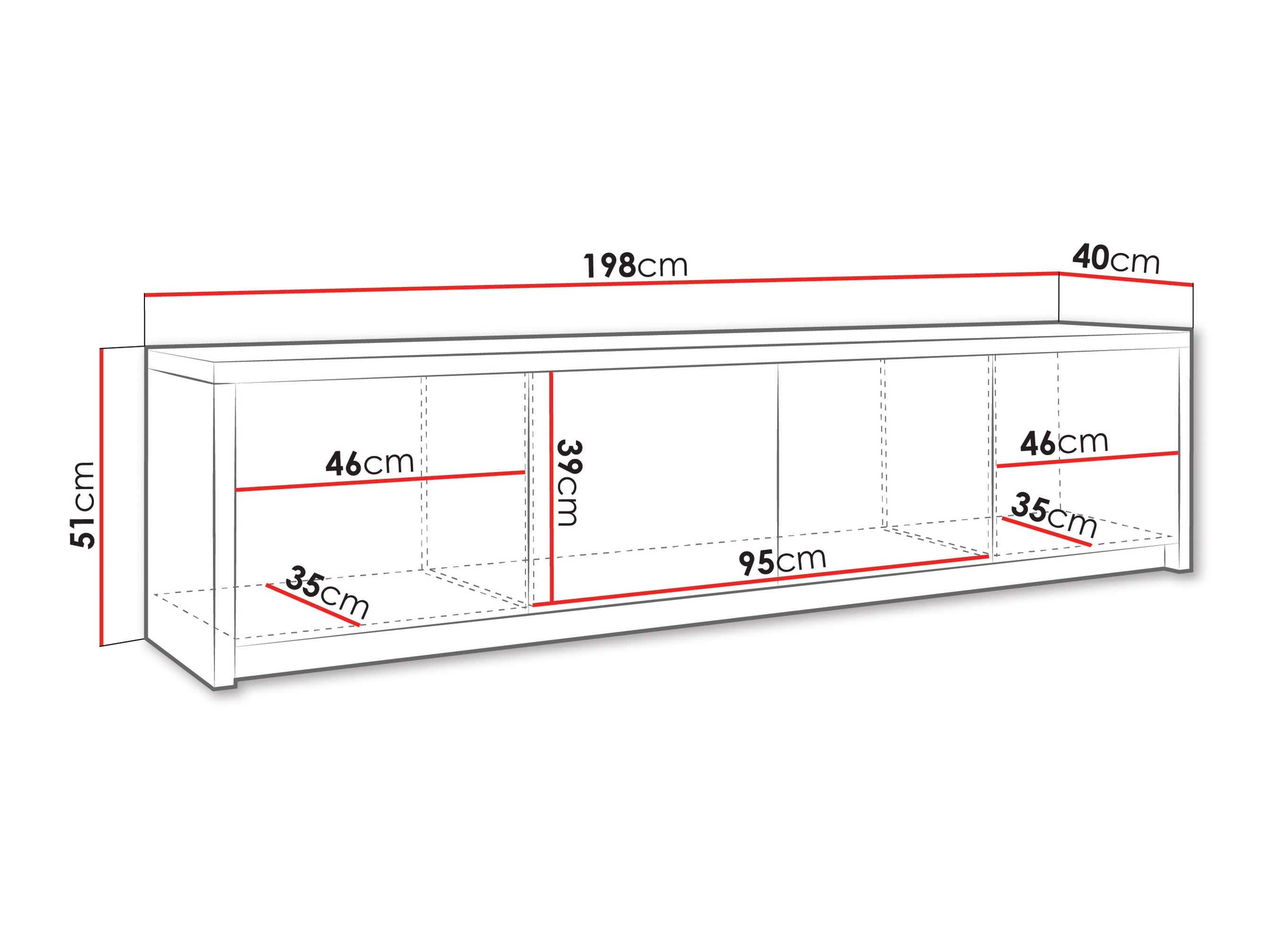TV stol Lectio (Bijela)
