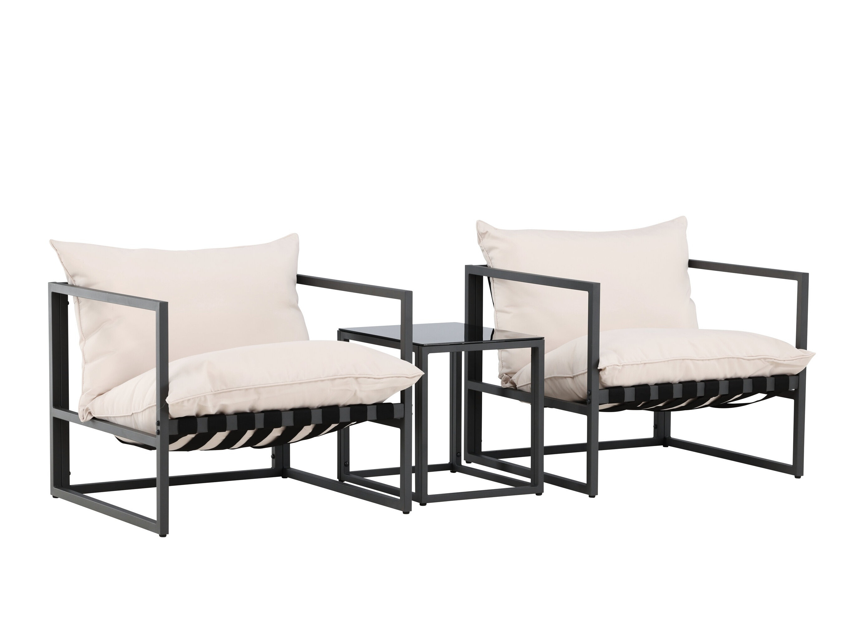 Set vrtnog namještaja Dallas 5186 (Crna + Bež)