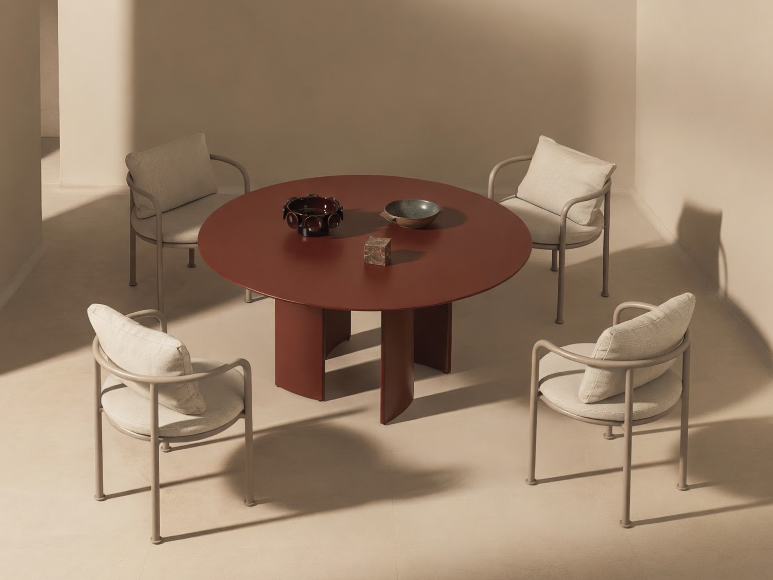 Set stola i stolica Burleson 728 (Bež)