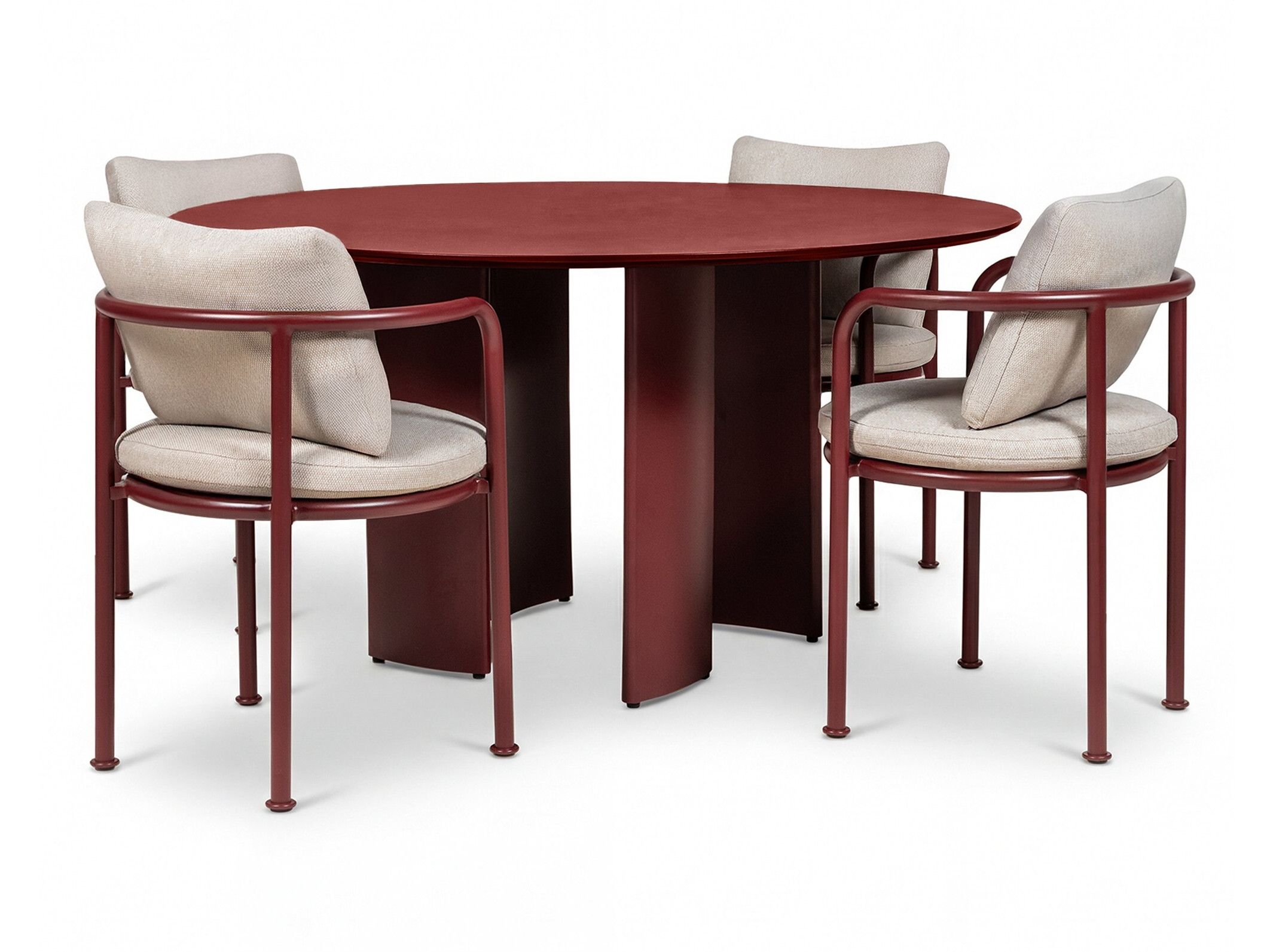 Set stola i stolica Burleson 728 (Bordo + Bež)