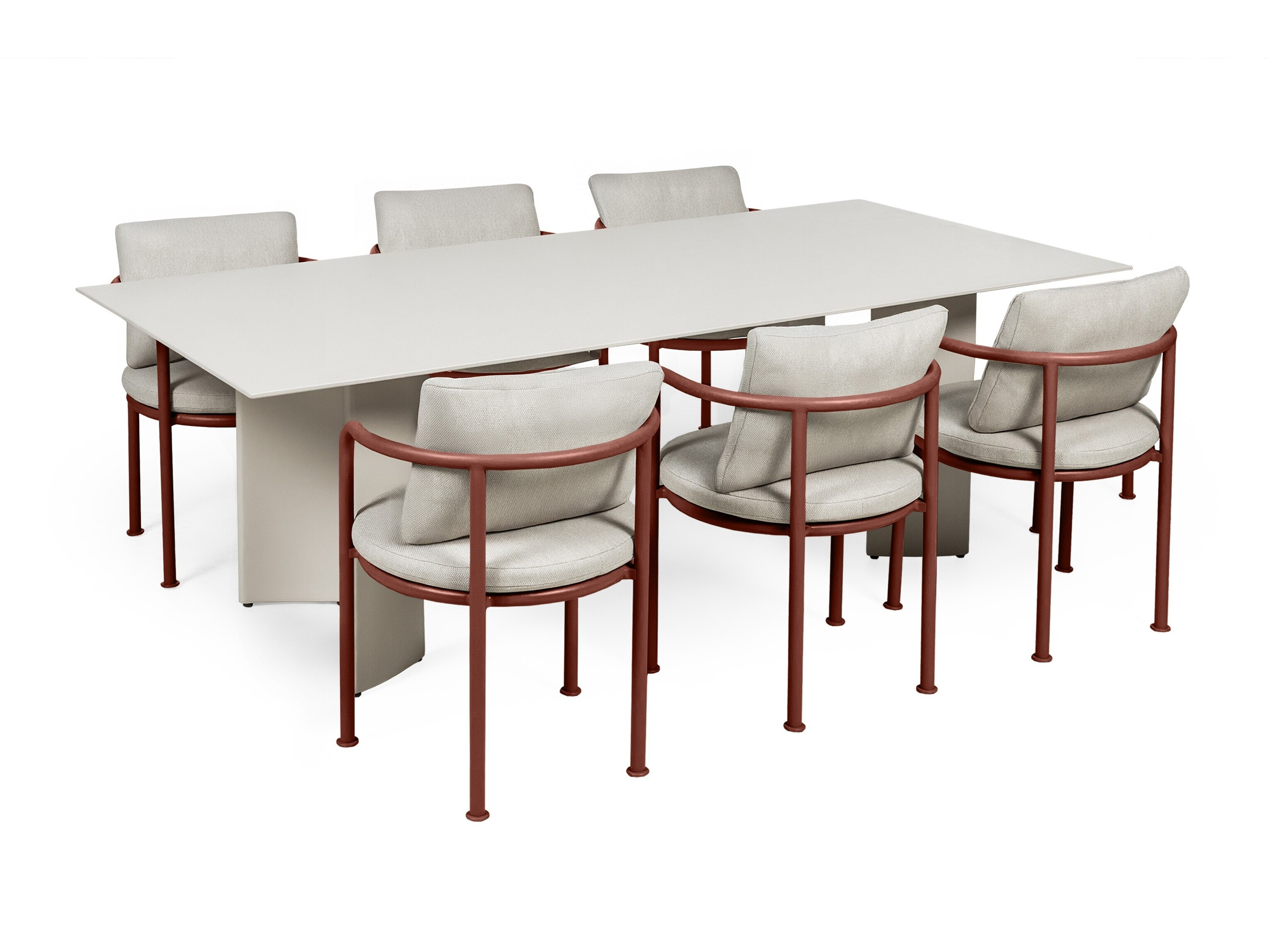 Set stola i stolica Burleson 729 (Bordo + Bež)