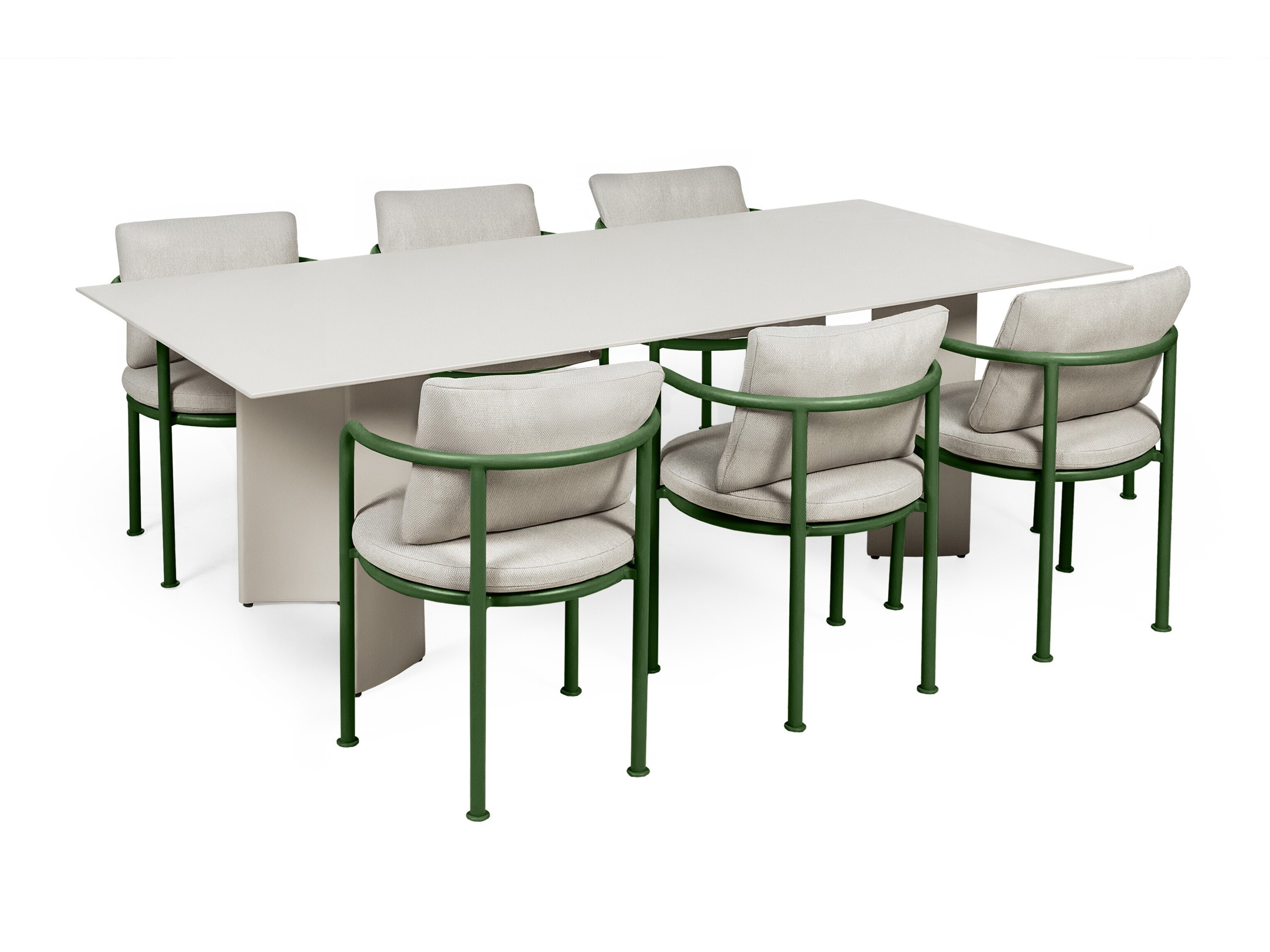 Set stola i stolica Burleson 729 (Zelena + Bež)