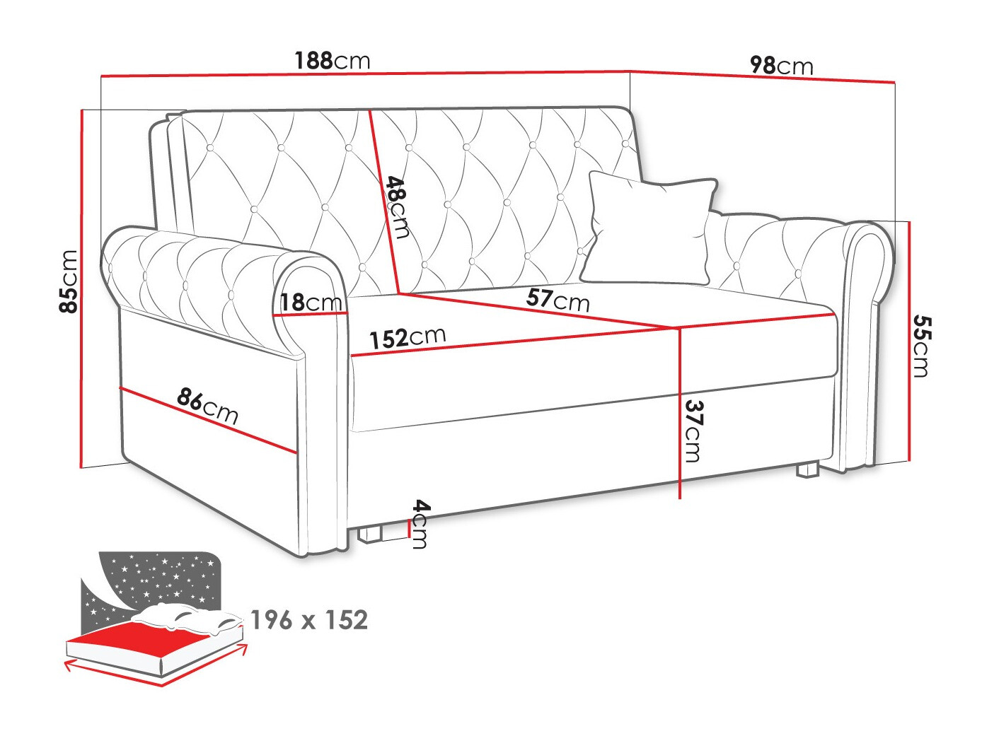 Kauč na razvlačenje SC10333