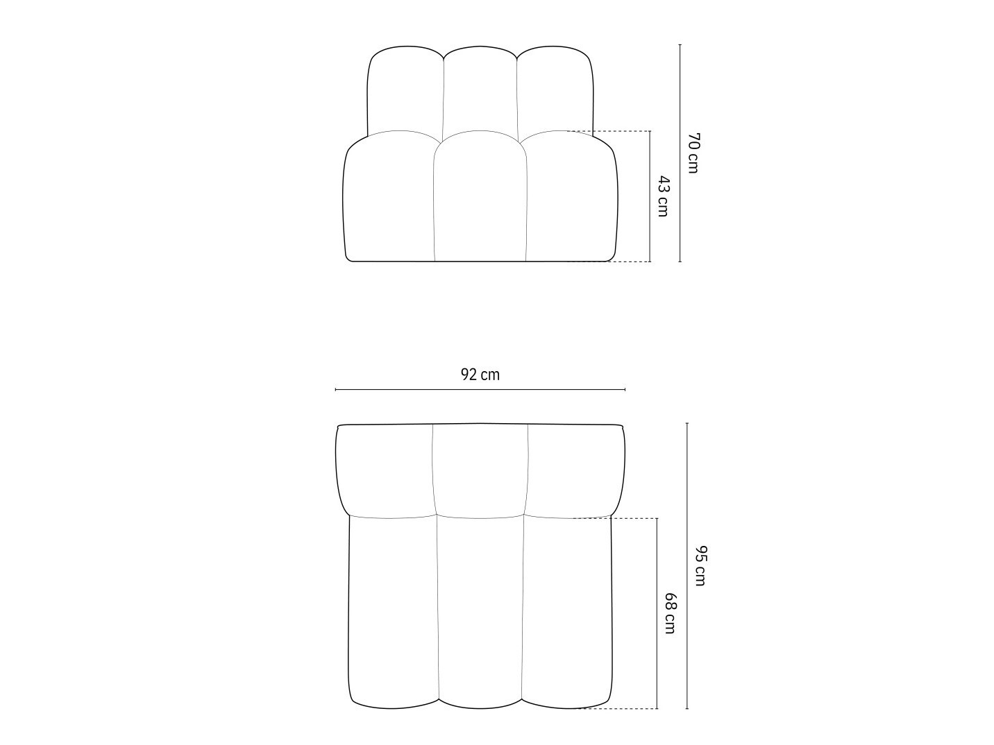 Modularna fotelja Cirleve 108 (Baloo 2073)