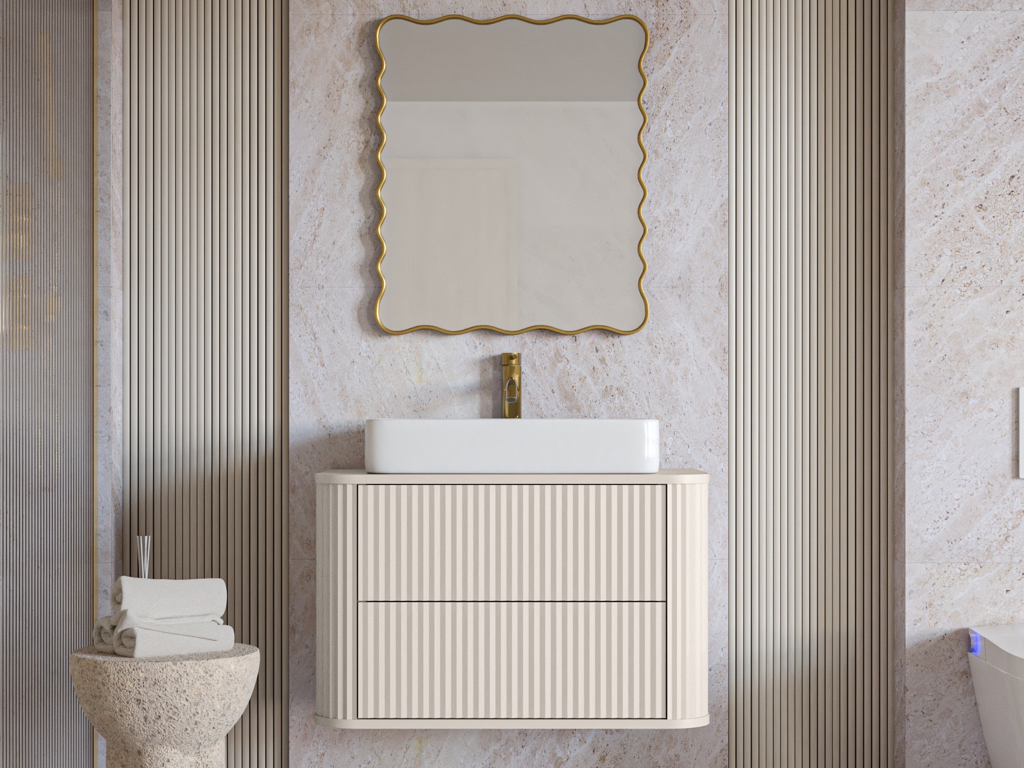 Zidni ormarić za umivaonik Burleson 740