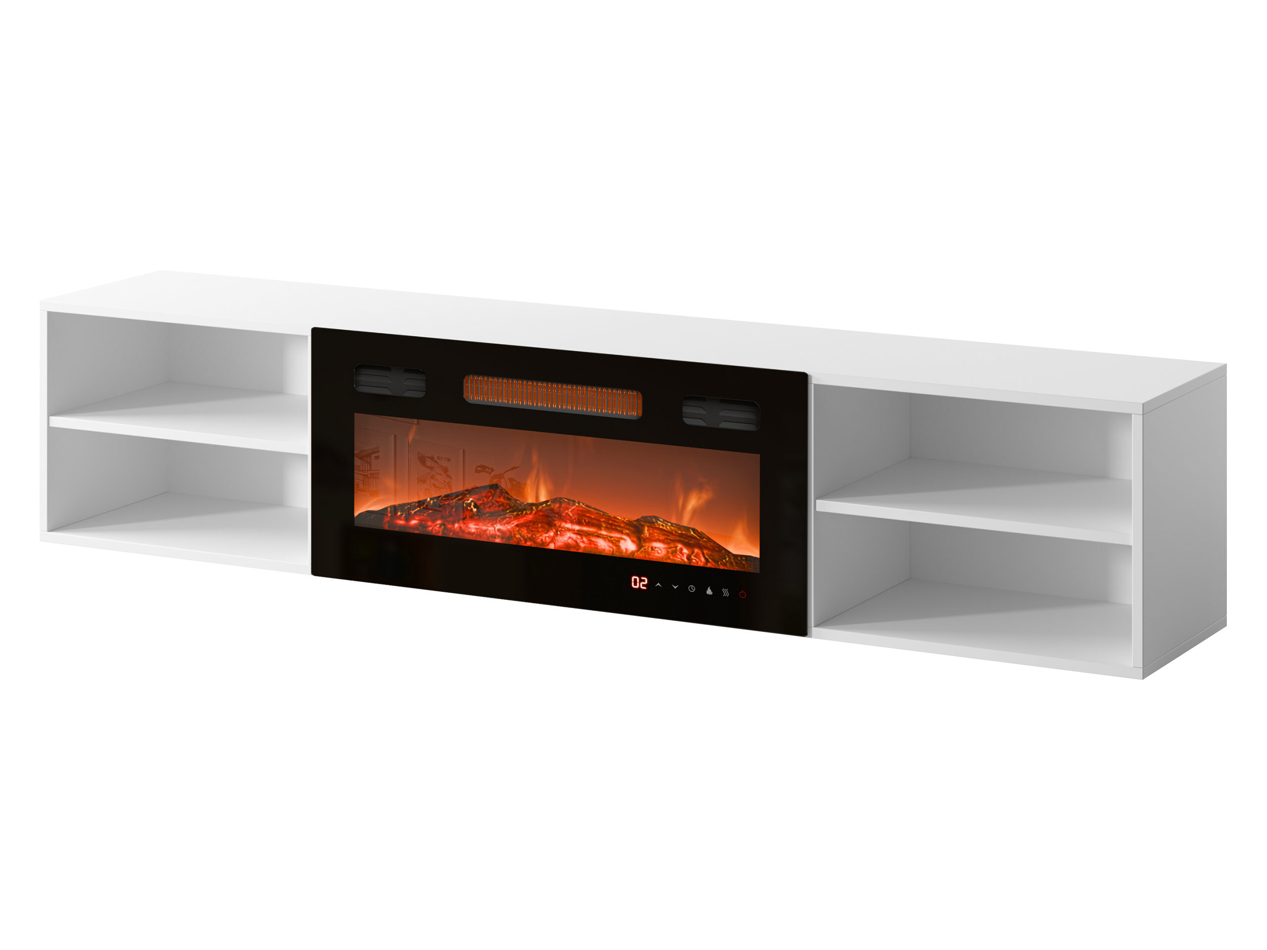 TV stol Charlotte 190 (Bijela + Crna)