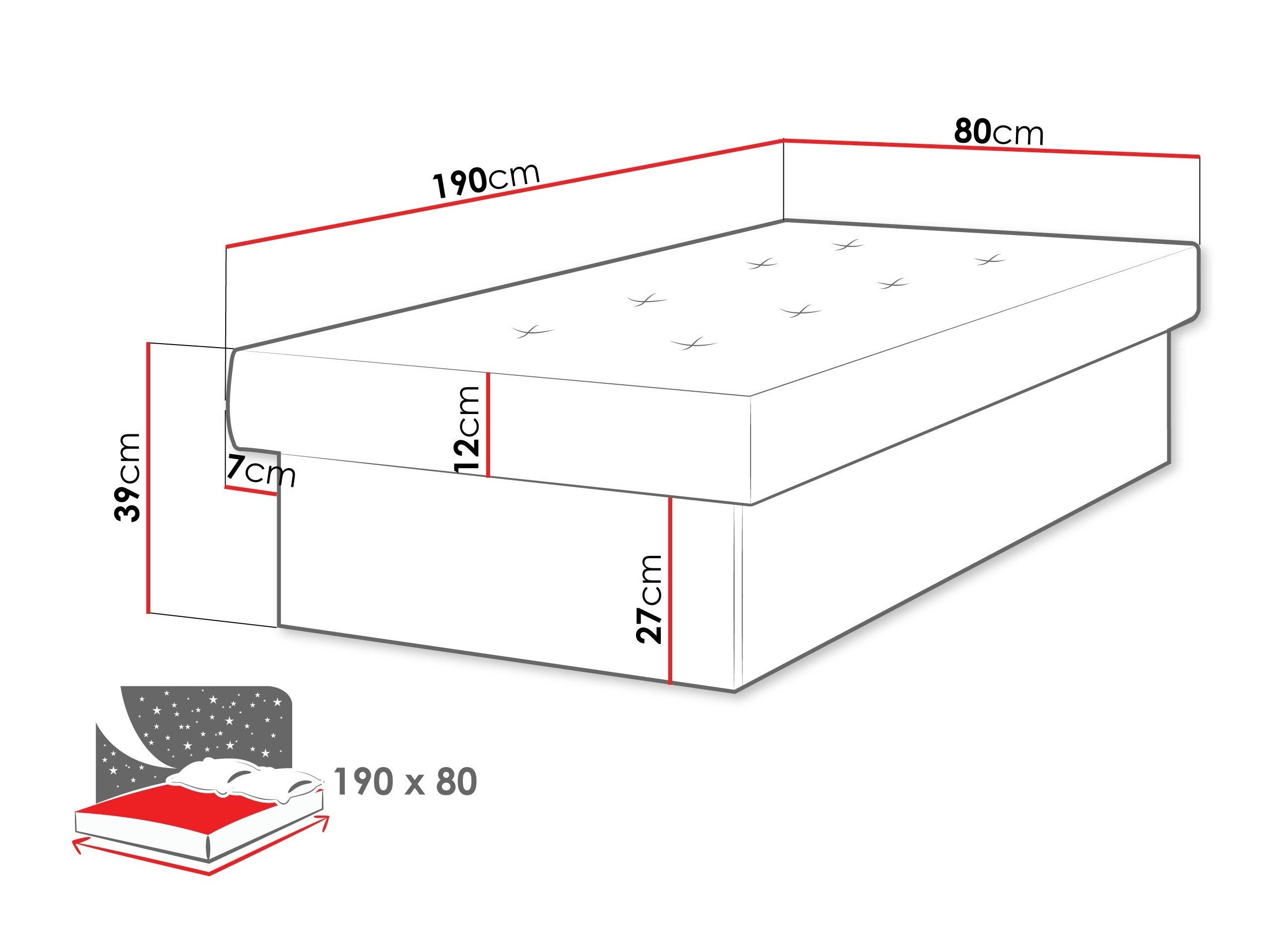 Krevet Dover 100 (Suedine 29)