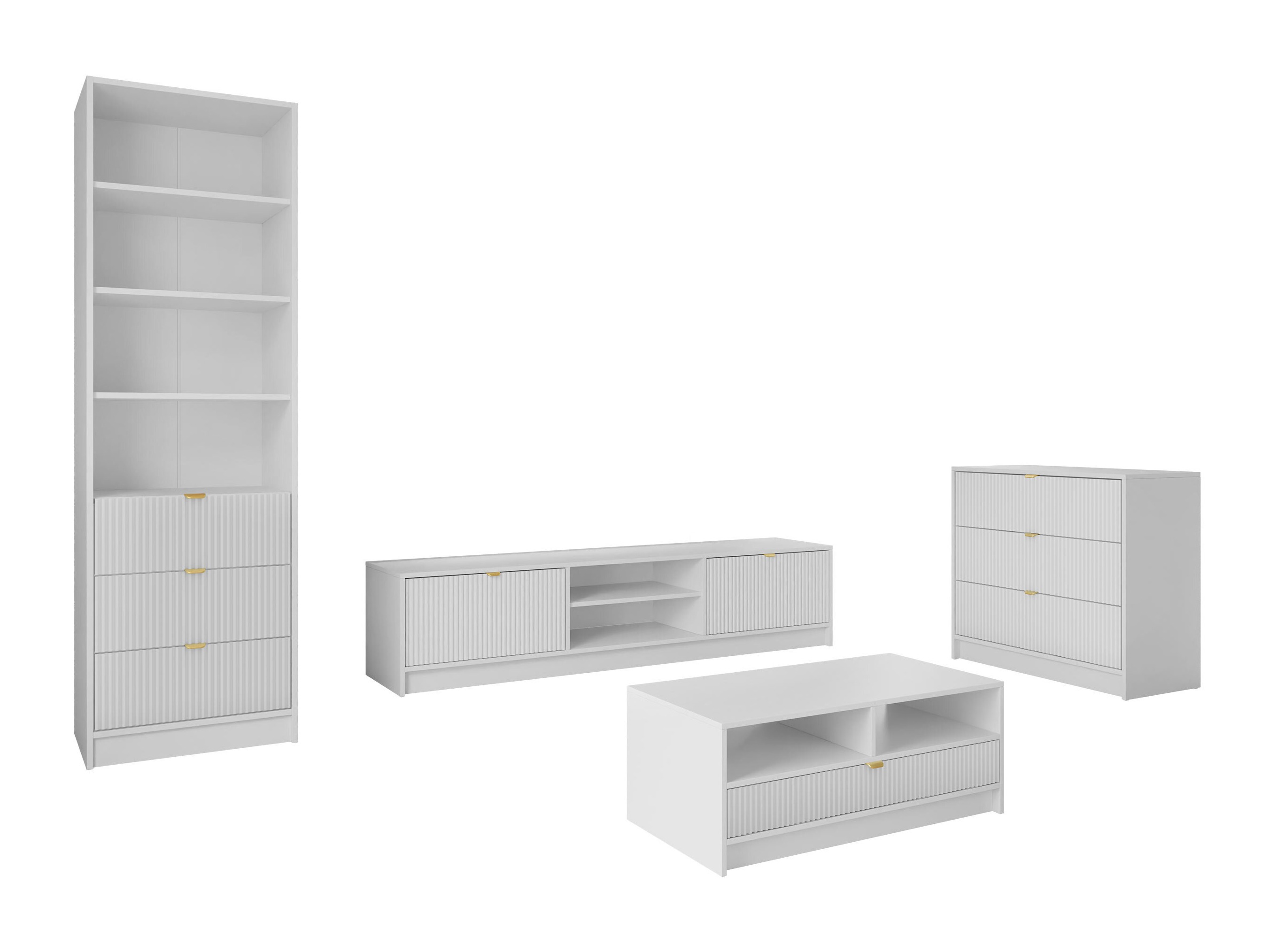 Set za dnevni boravak Comfivo Papilio VII (Bijela)