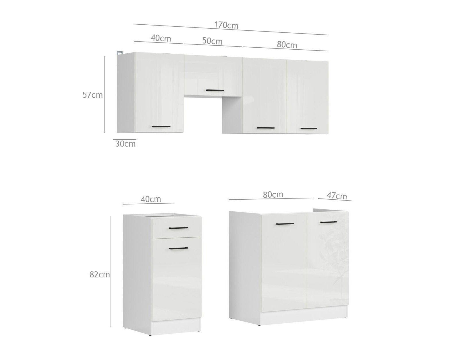 Modularan kuhinjski set Line Grey 117
