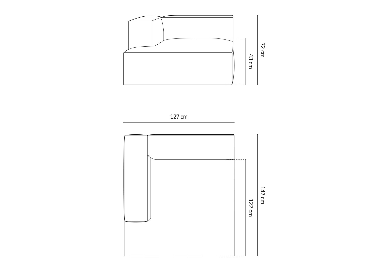 Modularna fotelja Beckley F105 (Paris Cream)