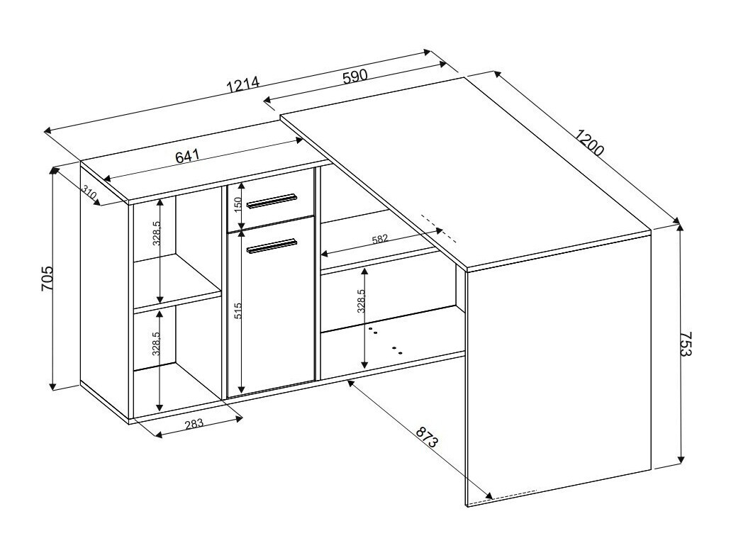 Kutni uredski stol SC10348