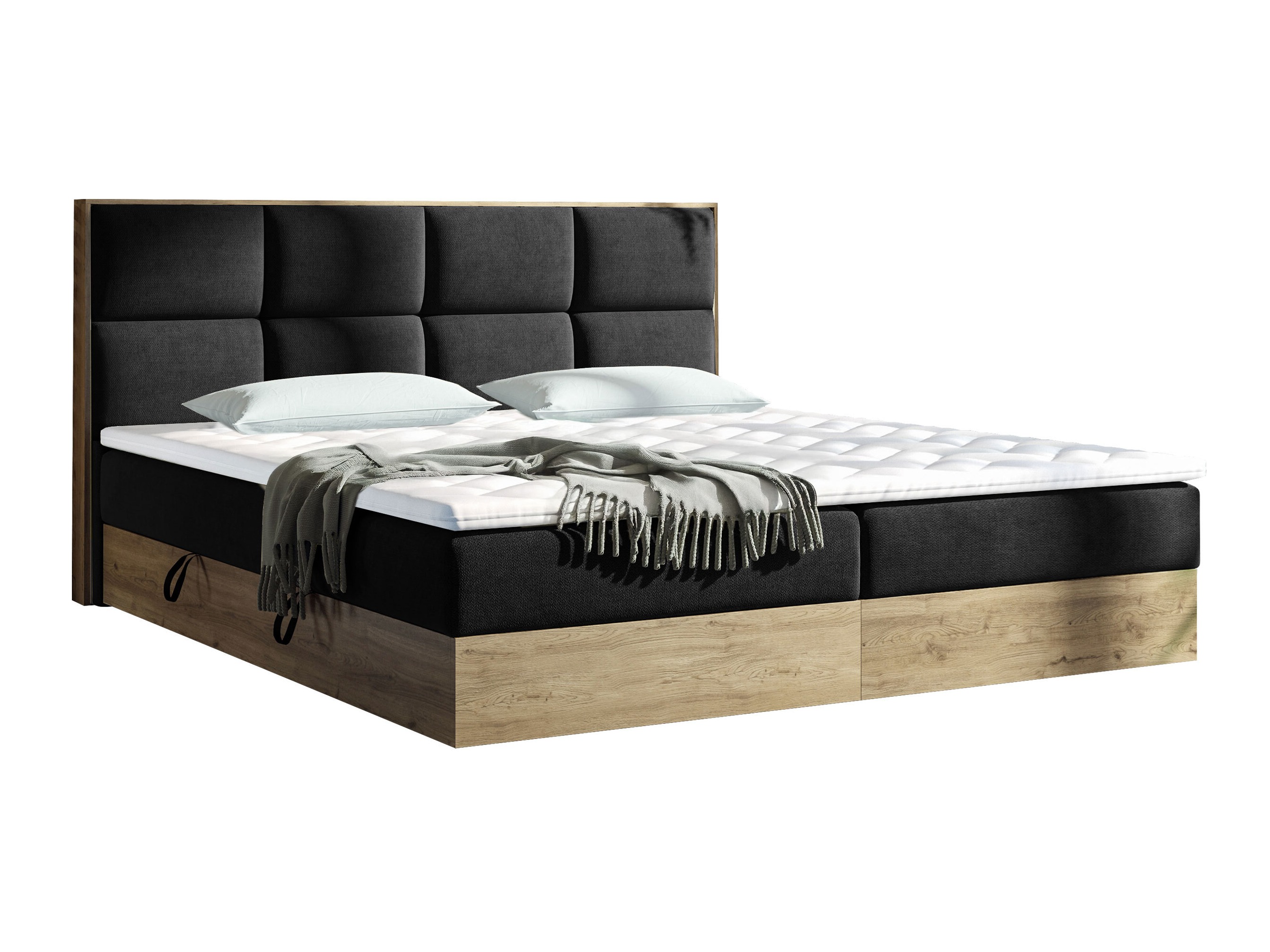 Boxspring krevet ComfiDream Miraena (Zlatni hrast + Soro 100)