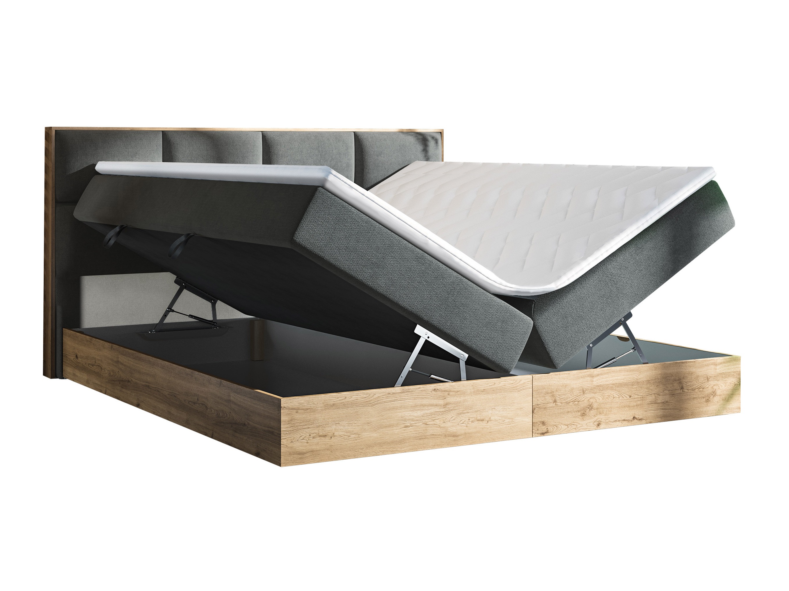 Boxspring krevet ComfiDream Miraena (Zlatni hrast + Soro 100)