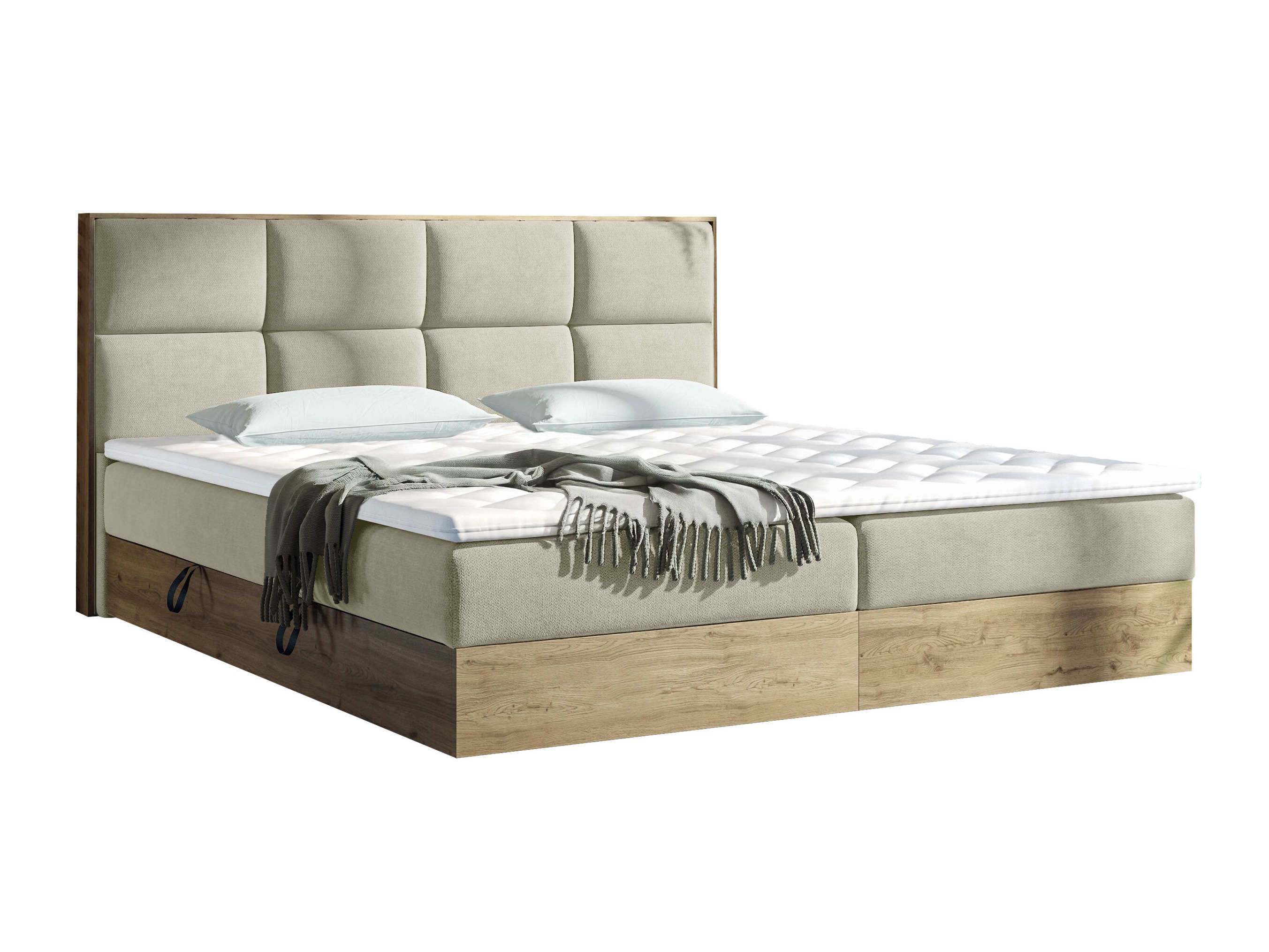 Boxspring krevet ComfiDream Miraena (Zlatni hrast + Soro 21)