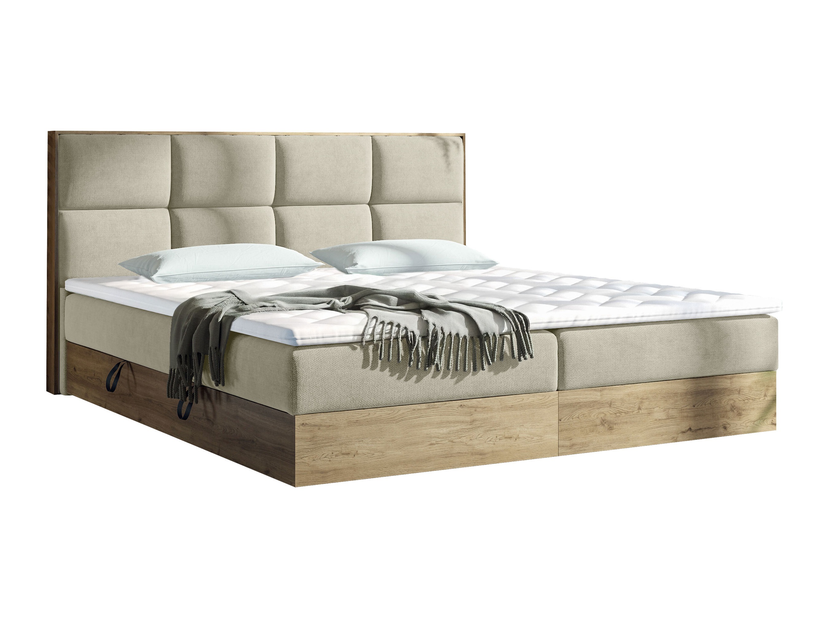 Boxspring krevet ComfiDream Miraena (Zlatni hrast + Soro 21)