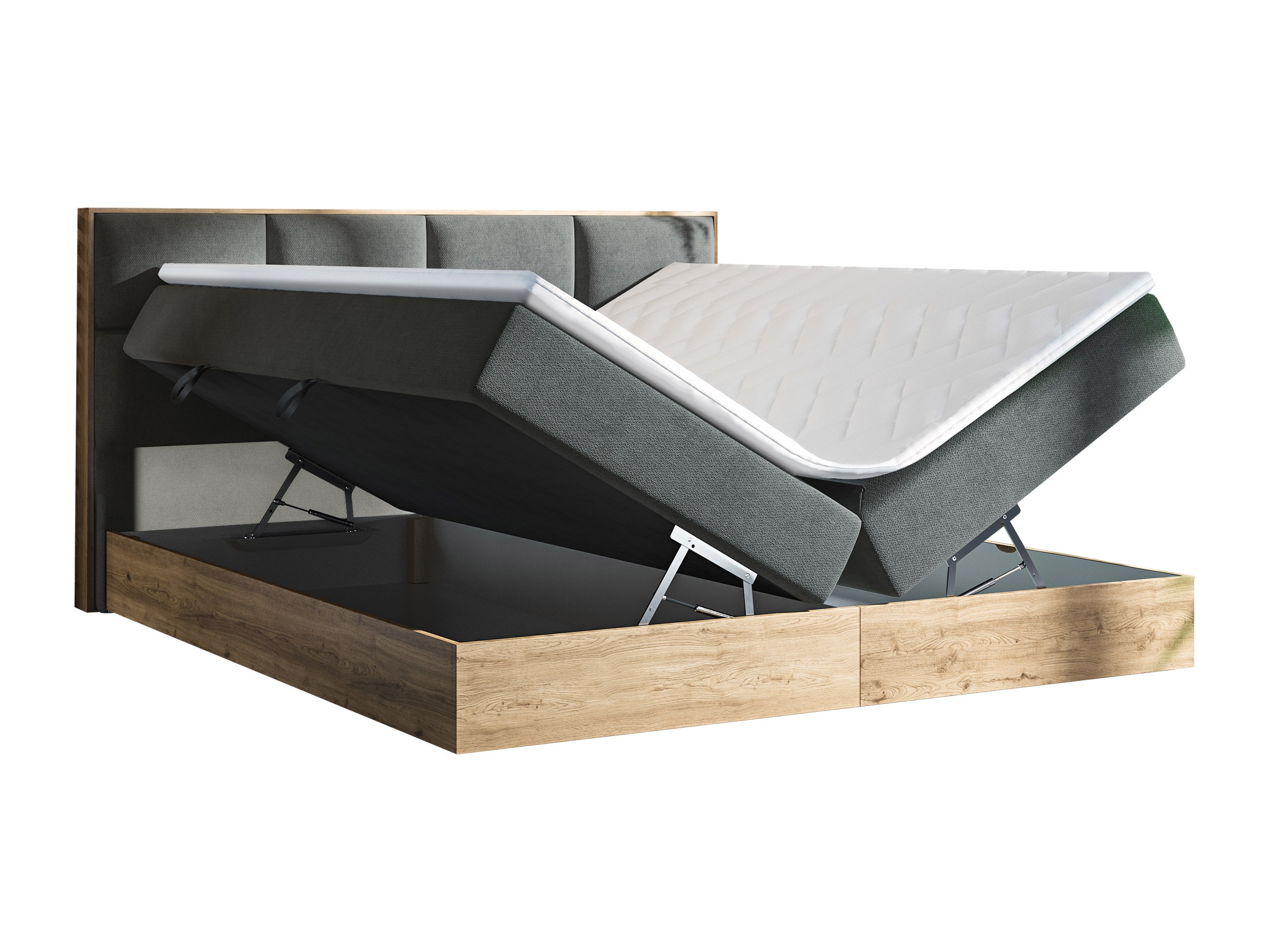Boxspring krevet ComfiDream Miraena (Zlatni hrast + Soro 28)