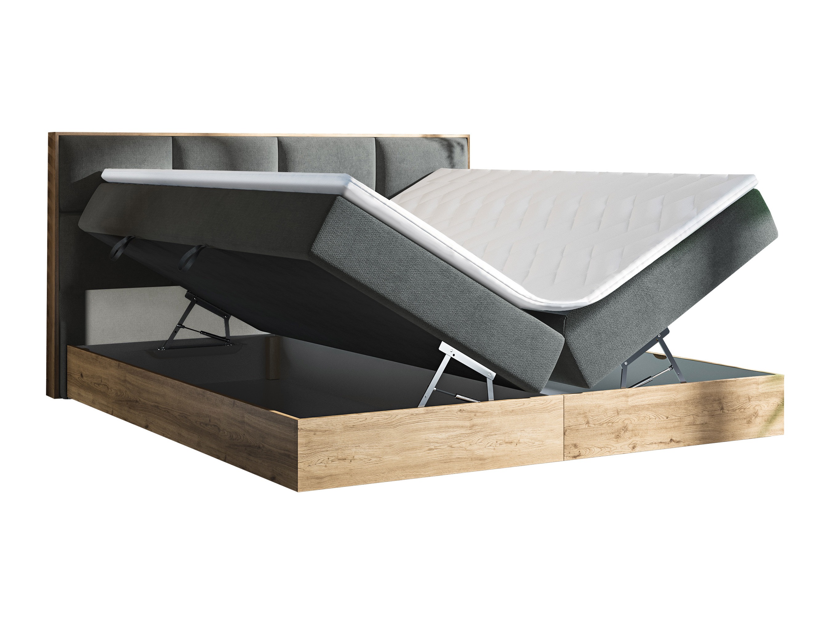 Boxspring krevet ComfiDream Miraena (Zlatni hrast + Soro 28)