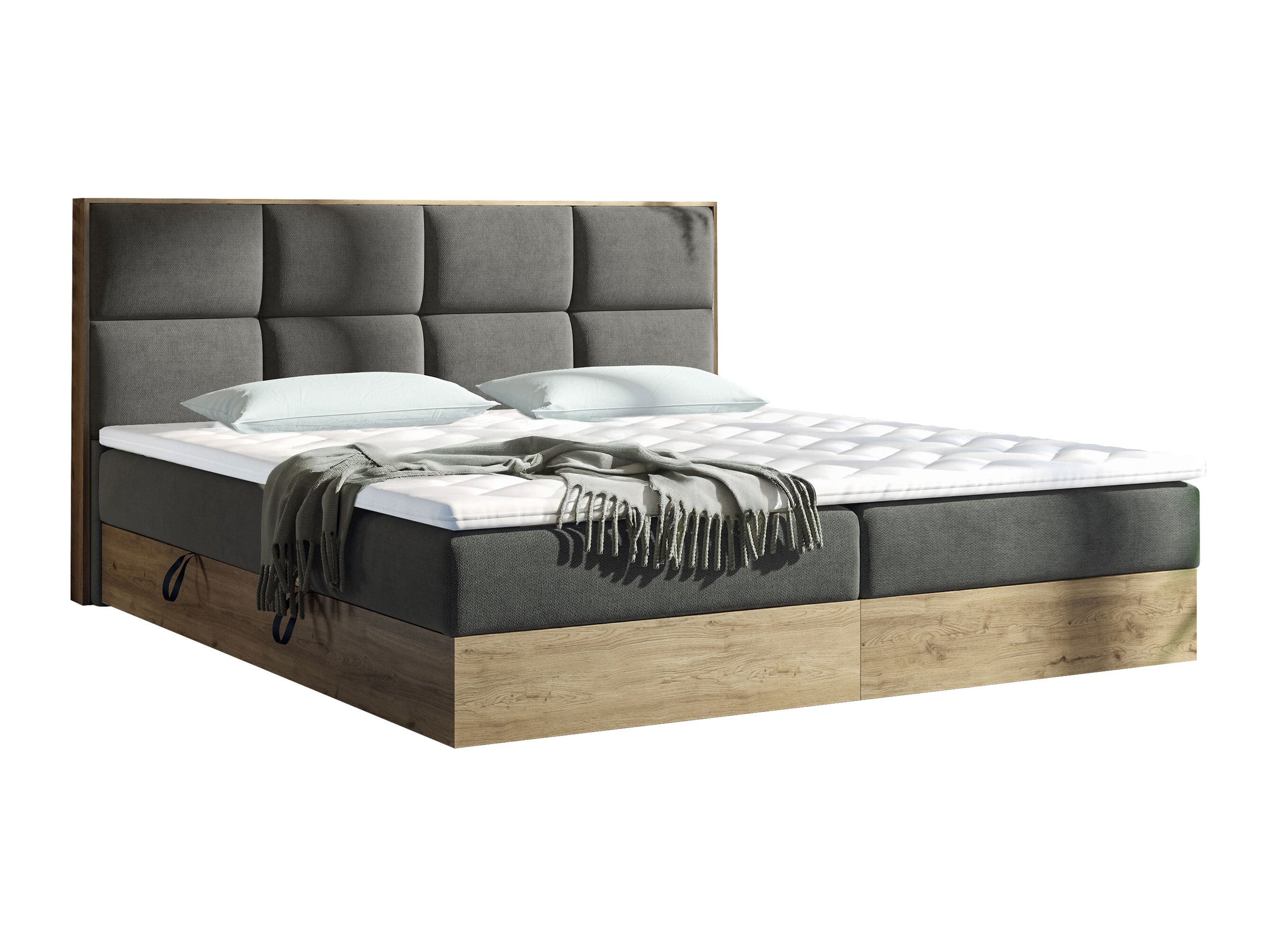 Boxspring krevet ComfiDream Miraena (Zlatni hrast + Soro 97)