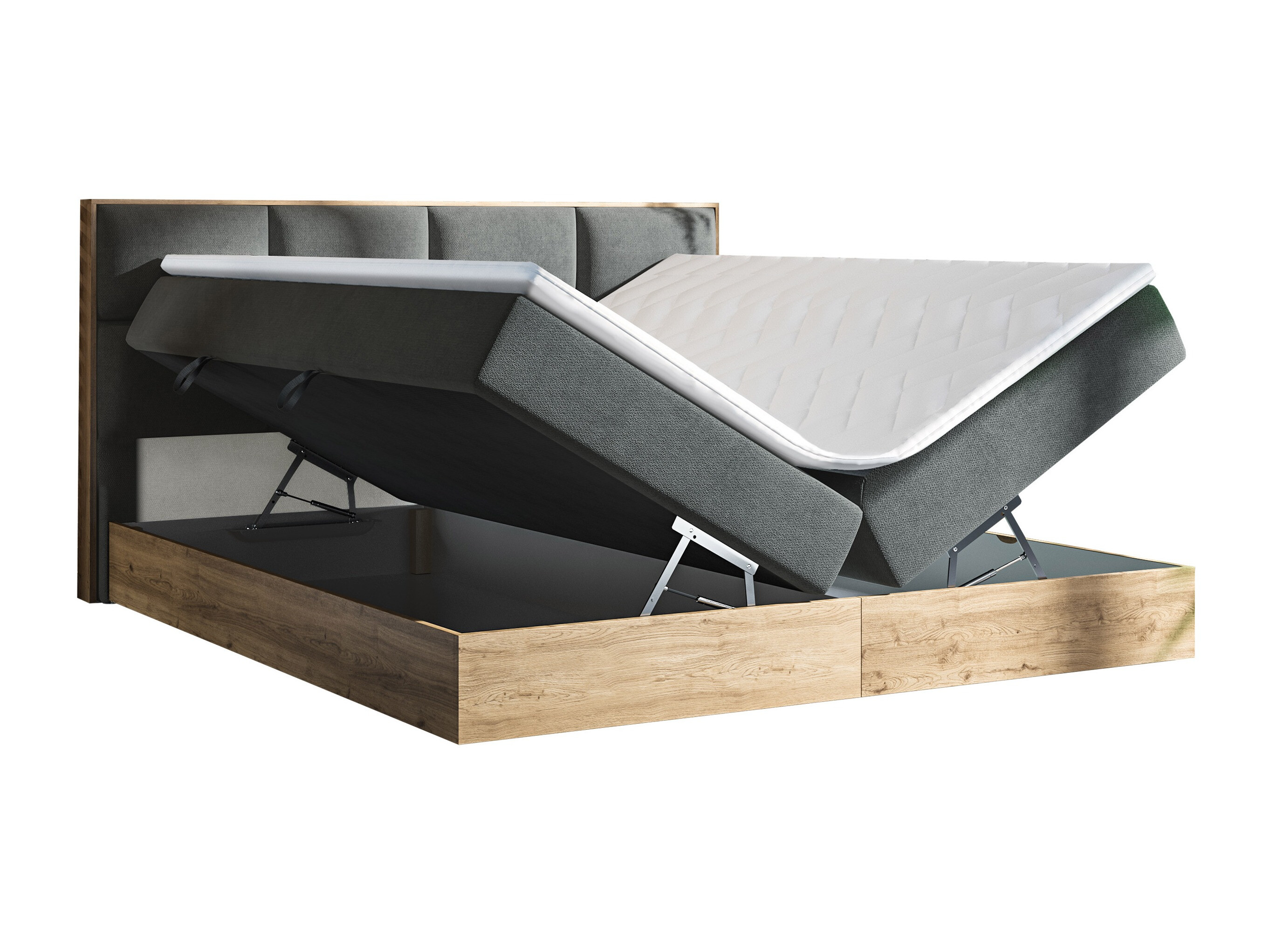 Boxspring krevet ComfiDream Miraena (Zlatni hrast + Soro 97)