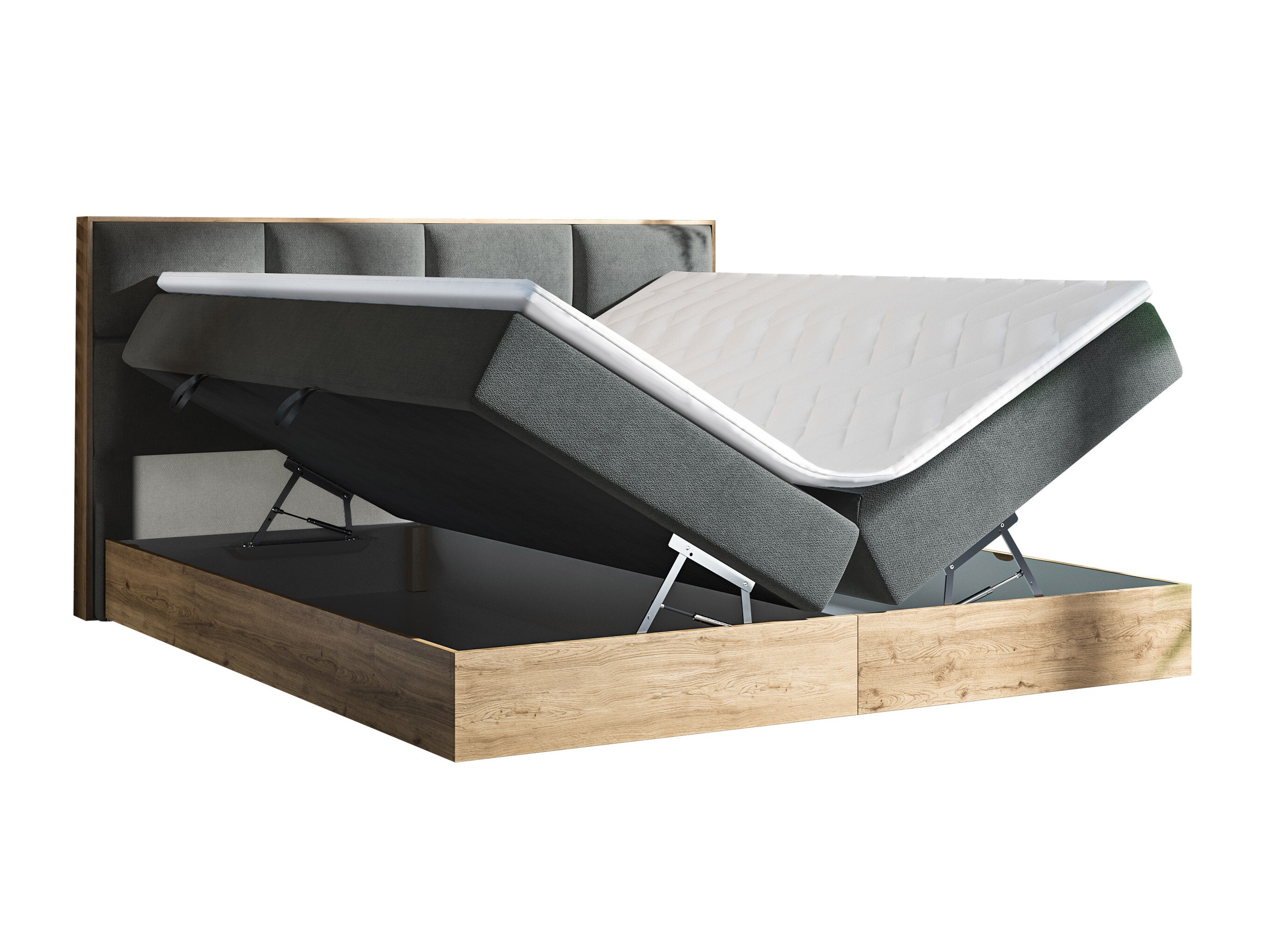 Boxspring krevet ComfiDream Miraena (Zlatni hrast + Soro 97)