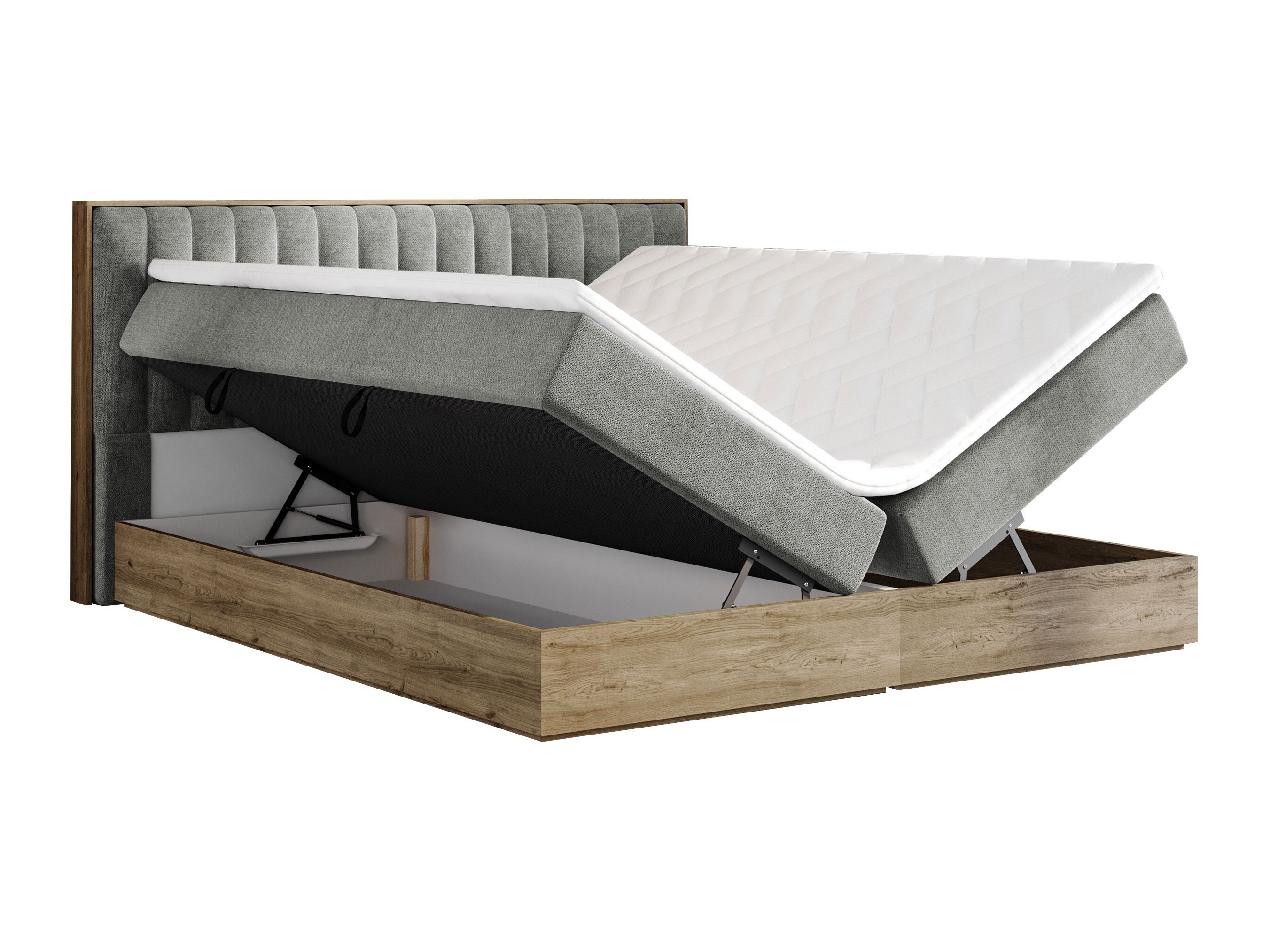 Boxspring krevet ComfiDream Odelra (Zlatni hrast + Soro 100)