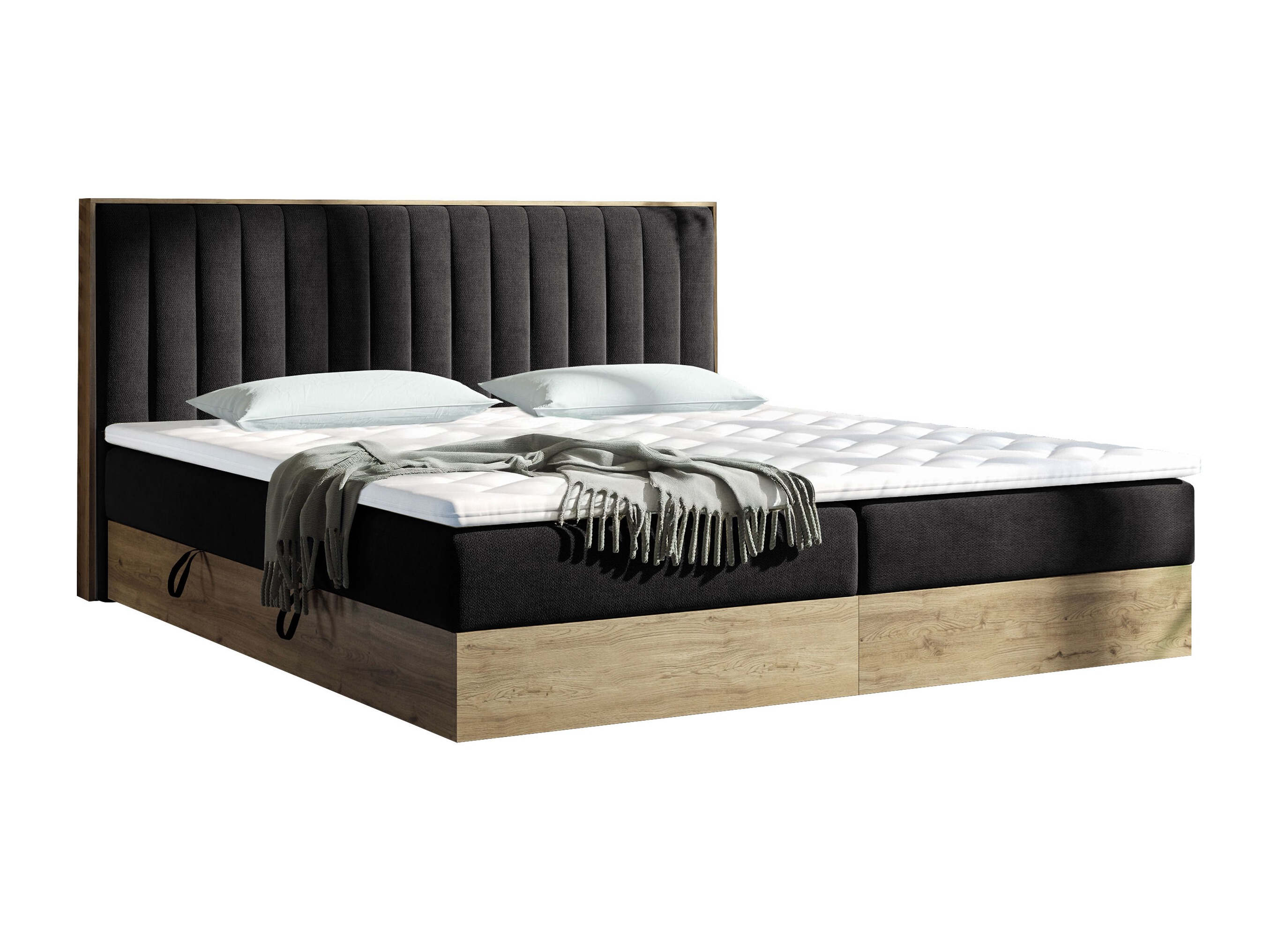 Boxspring krevet ComfiDream Odelra (Zlatni hrast + Soro 100)