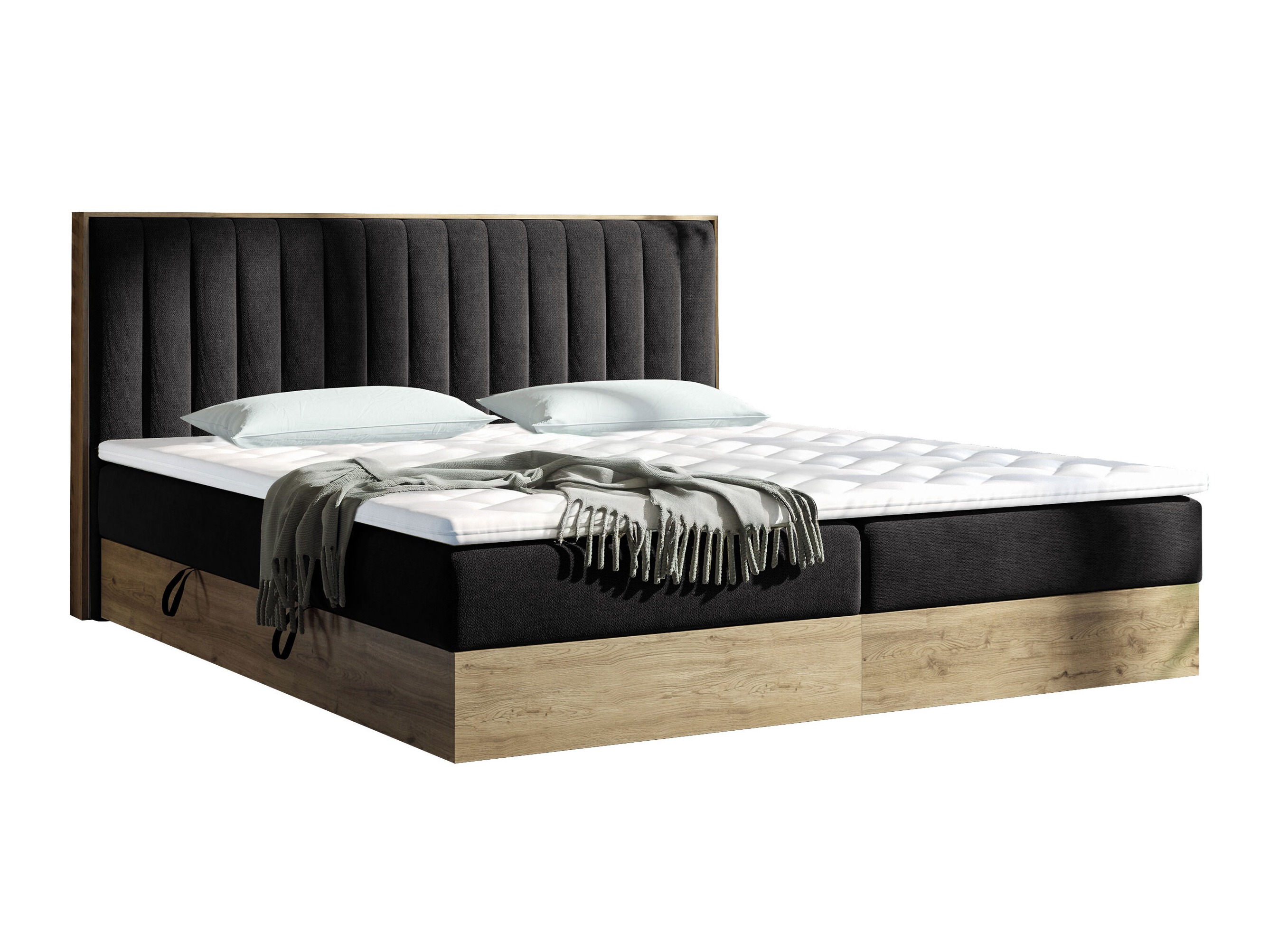 Boxspring krevet ComfiDream Odelra (Zlatni hrast + Soro 100)
