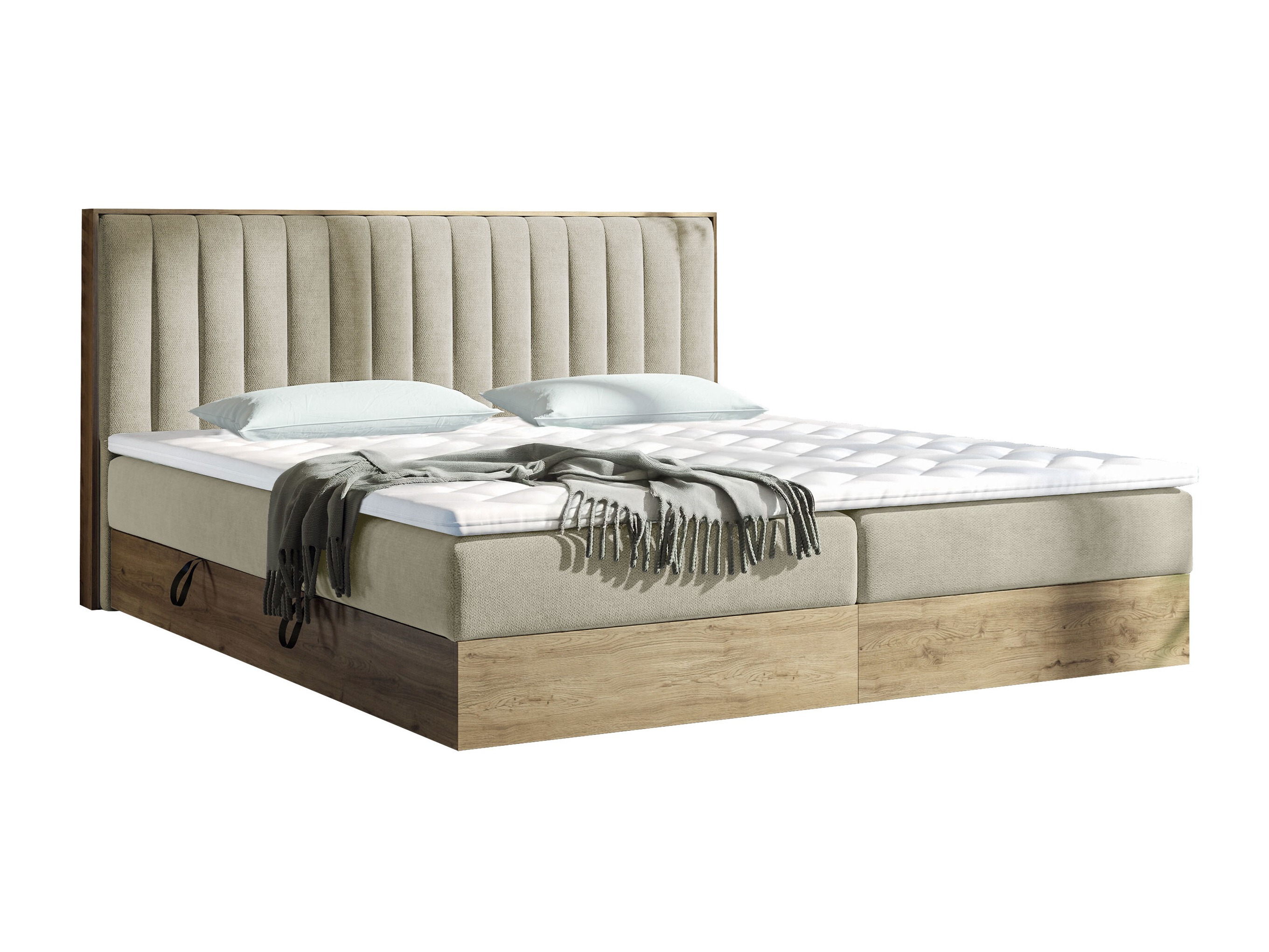 Boxspring krevet ComfiDream Odelra (Zlatni hrast + Soro 21)