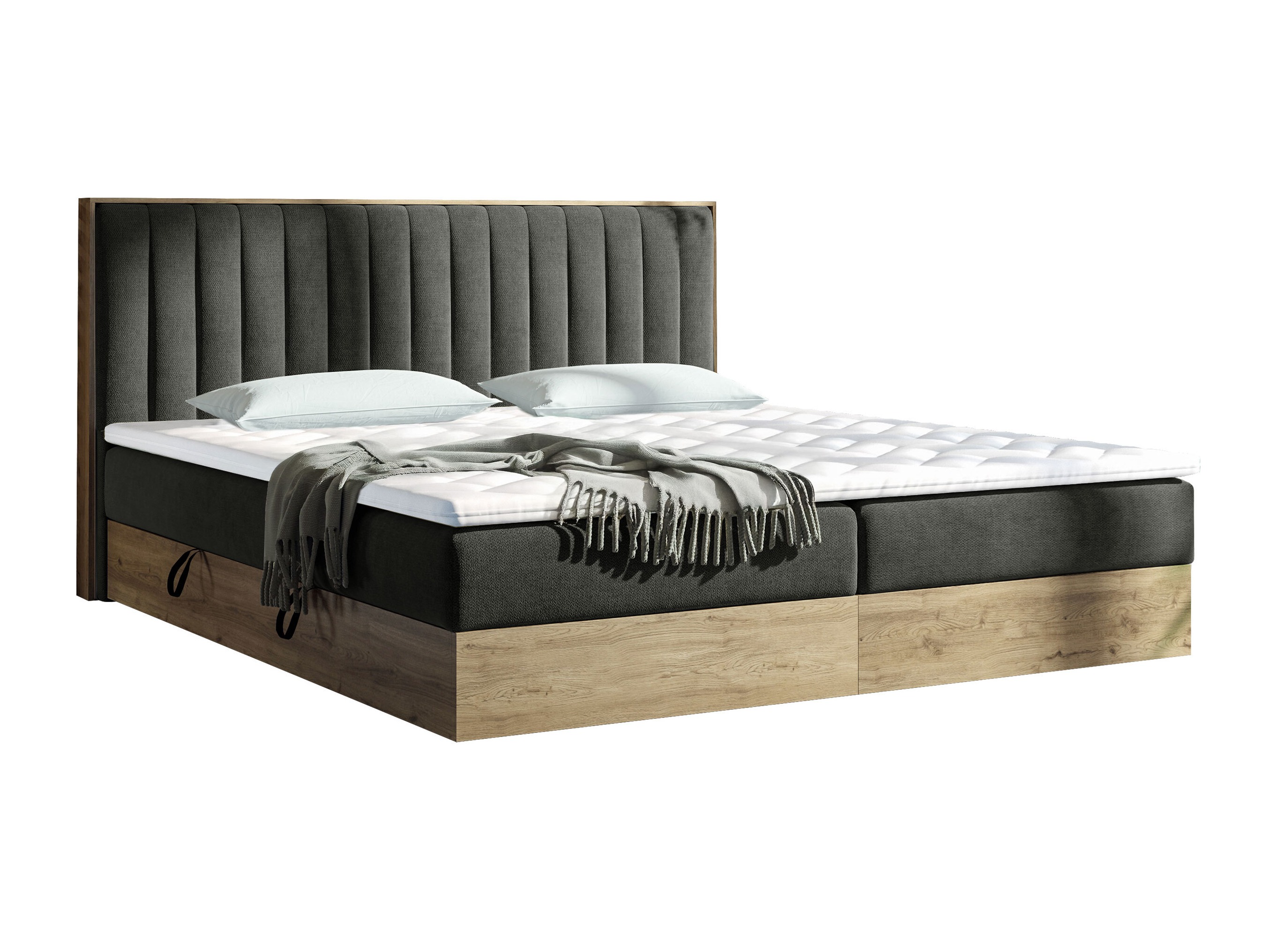 Boxspring krevet ComfiDream Odelra (Zlatni hrast + Soro 24)