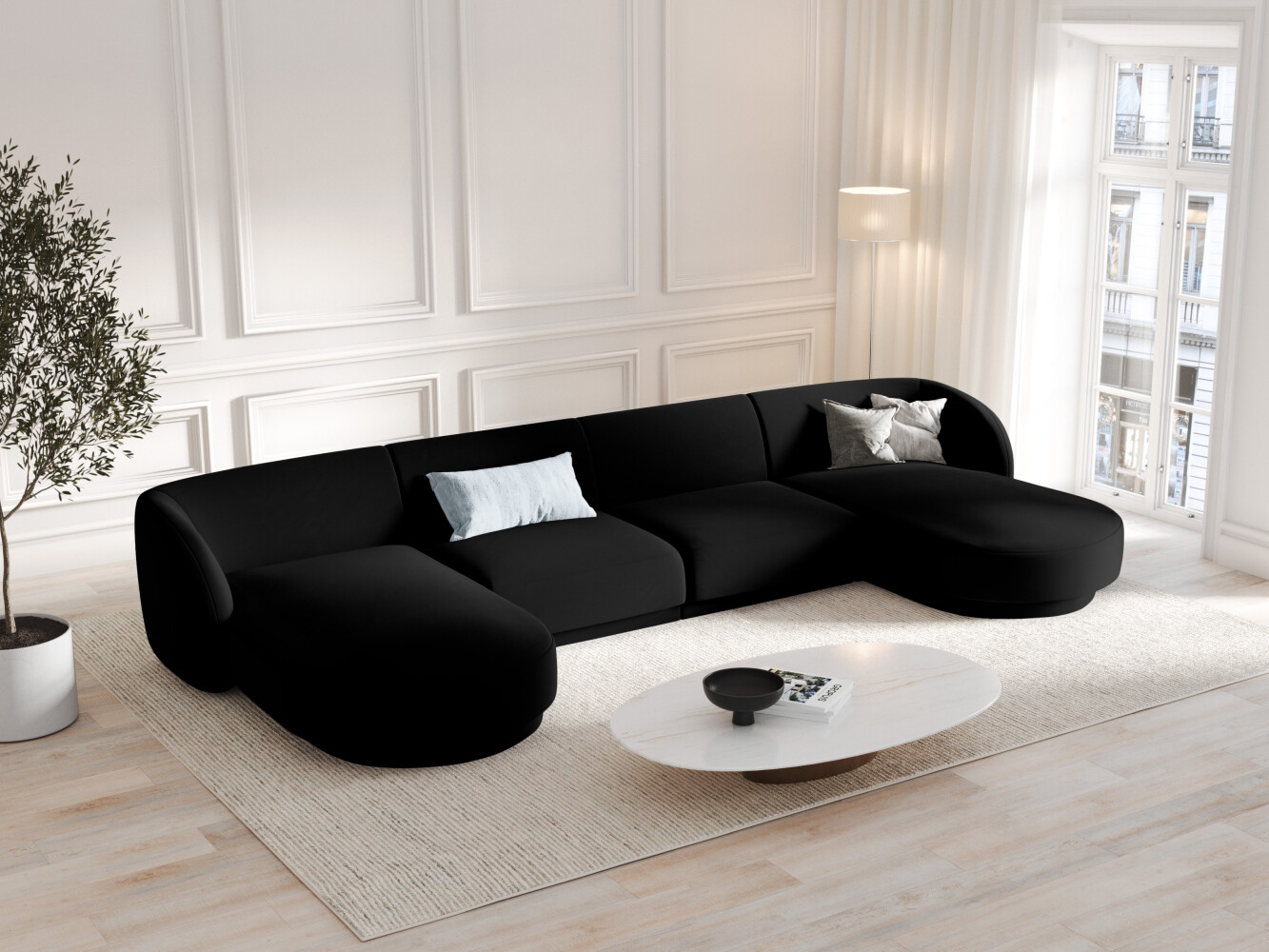 Modularna kutna garnitura Tivlomi 108 (Bluvel 19)