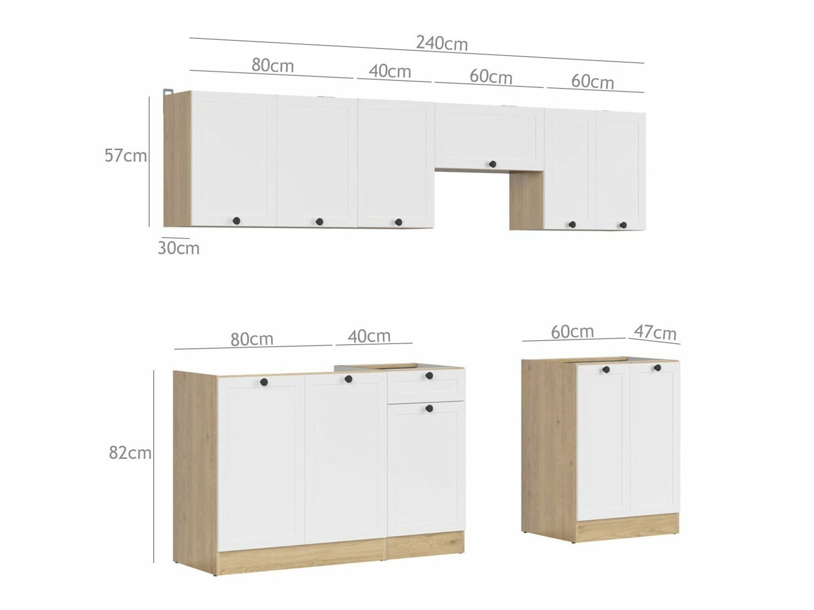 Modularan kuhinjski set Classic White 119