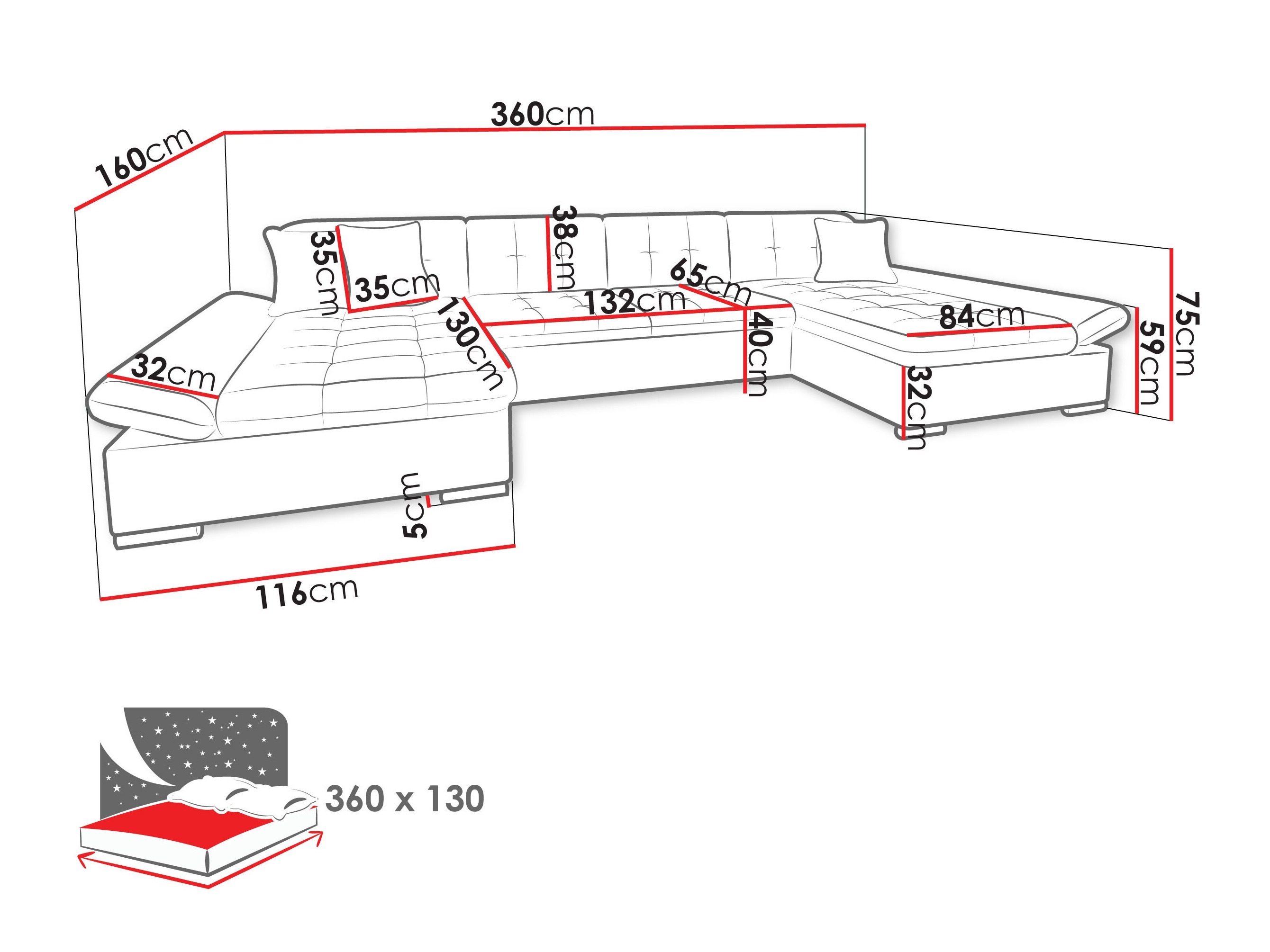Kutna garnitura Comfivo Ficus (Flow 22)