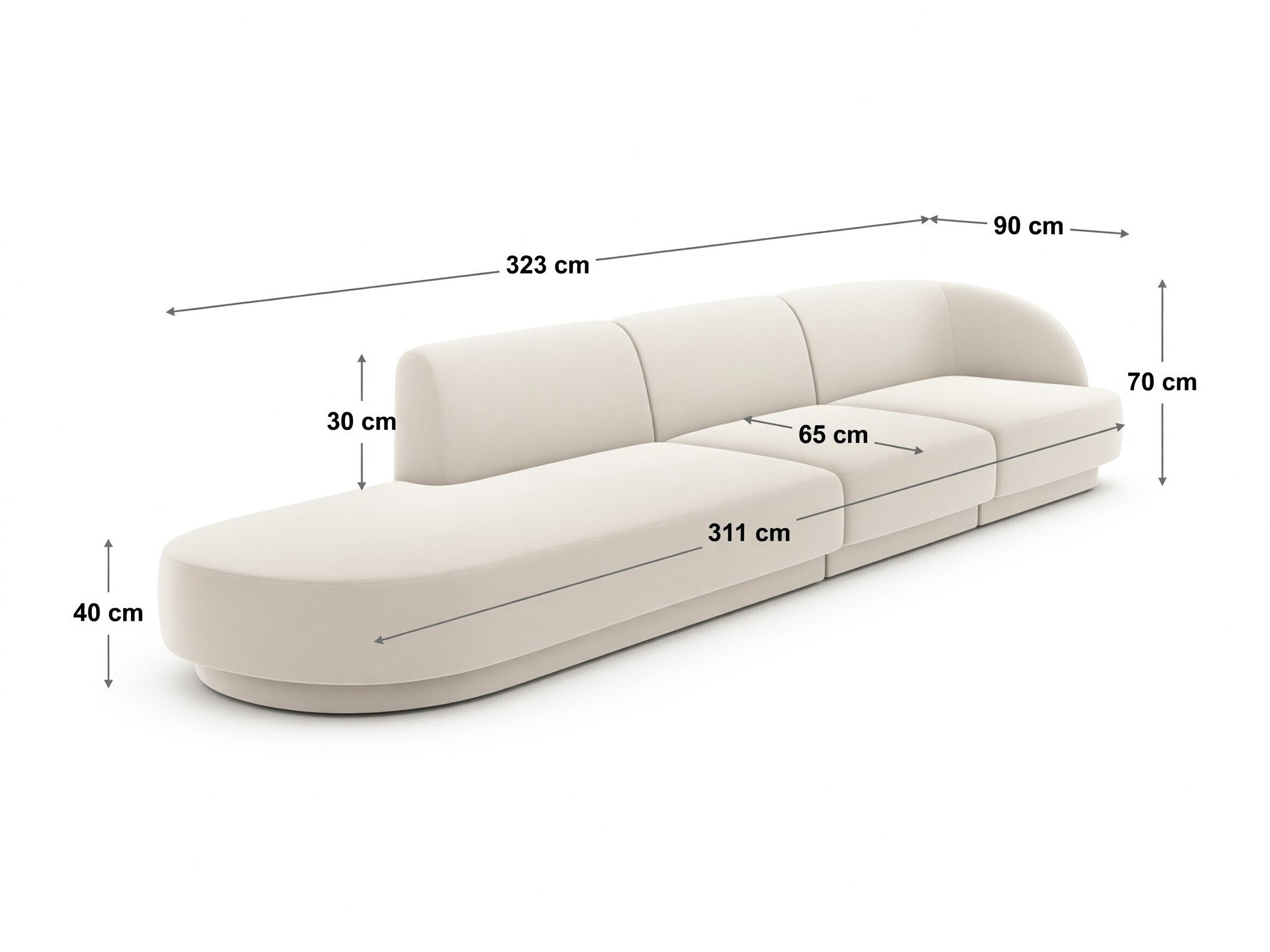 Modularan kauč Tivlomi 105 (Bluvel 22)