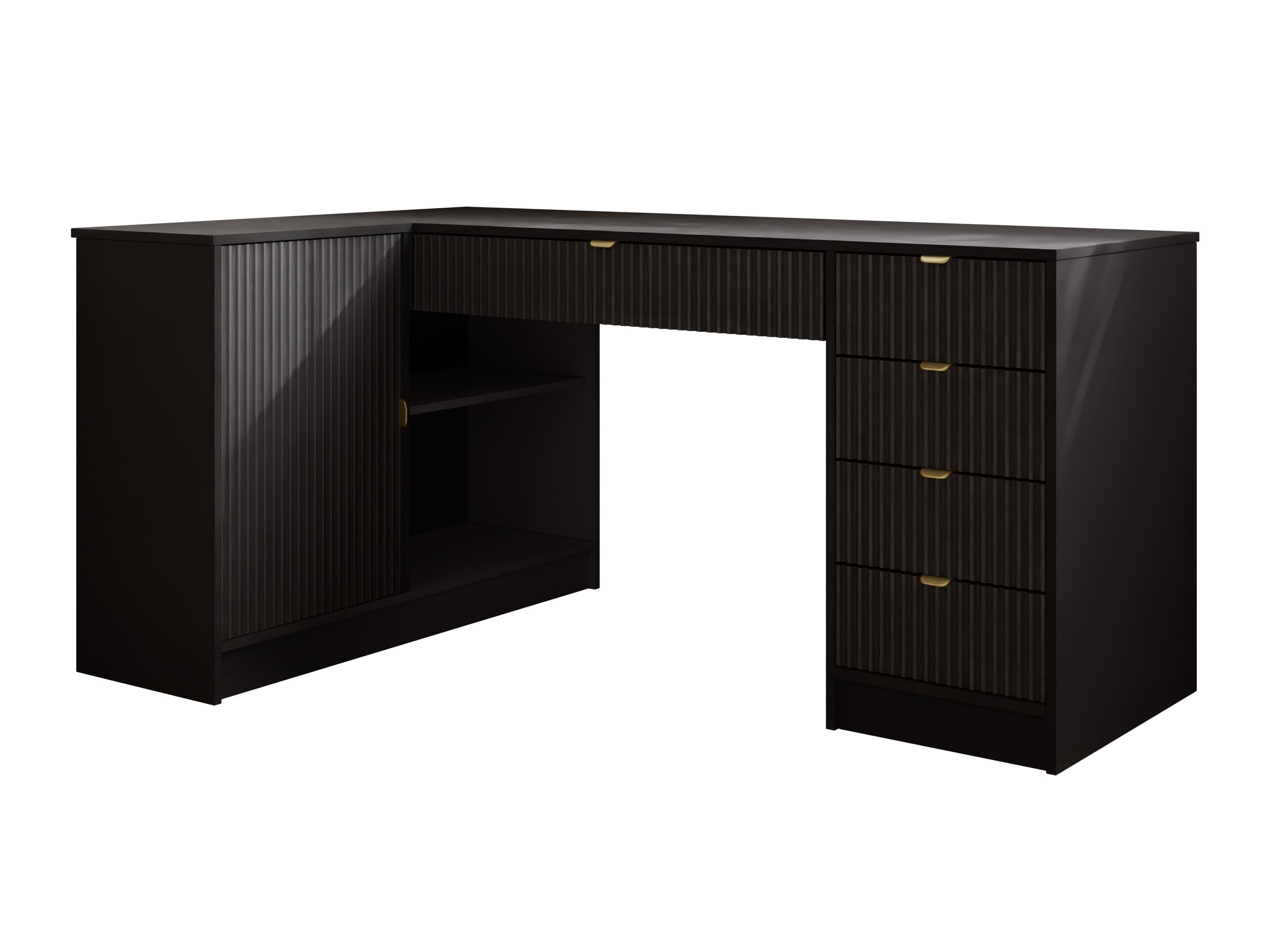 Kutni uredski stol Comfivo Papilio II (Crna)