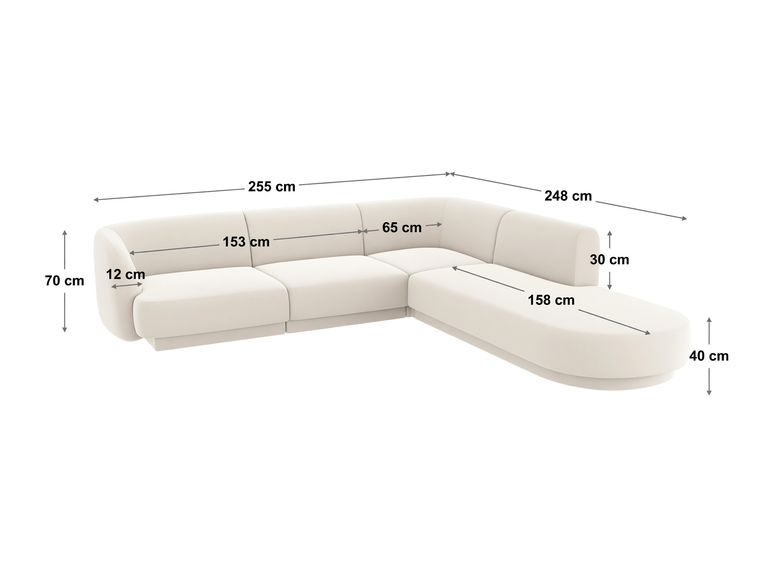 Modularna kutna garnitura Tivlomi 106 (Bluvel 22)