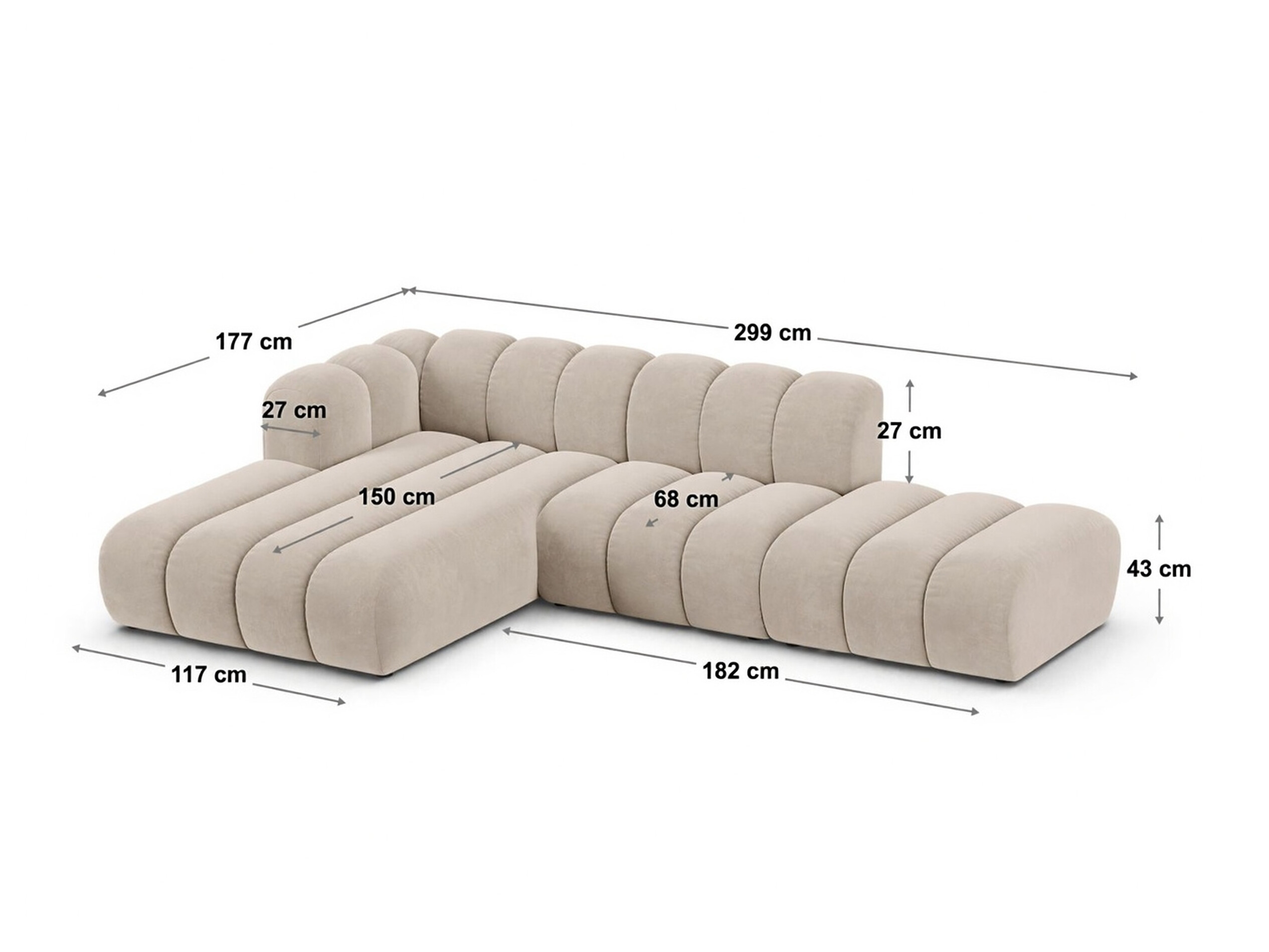 Modularna kutna garnitura Cirleve 105 (Eden 10 Terra)