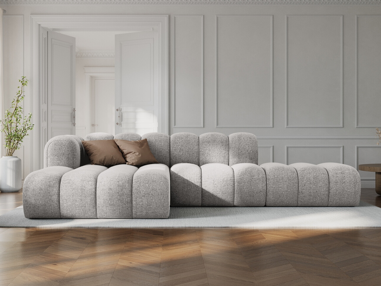 Modularna kutna garnitura Cirleve 105 (Eden 16 Deep Plava)