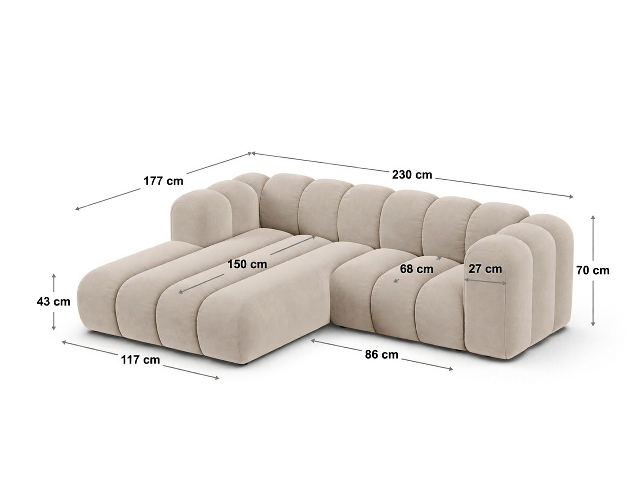 Modularna kutna garnitura Cirleve 104 (Venus 2933)
