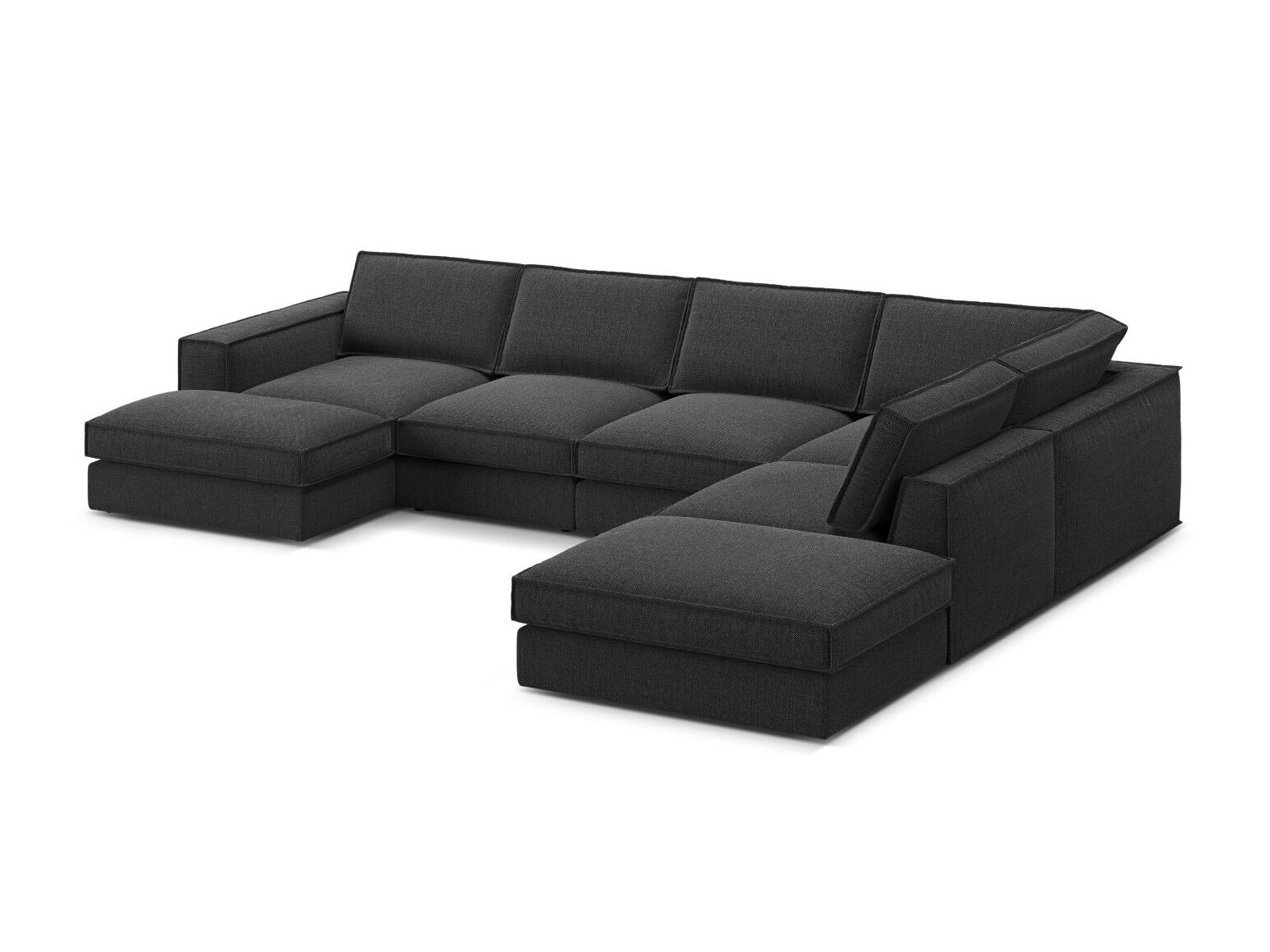 Modularna kutna garnitura Dalodei 114 (Babel Black)