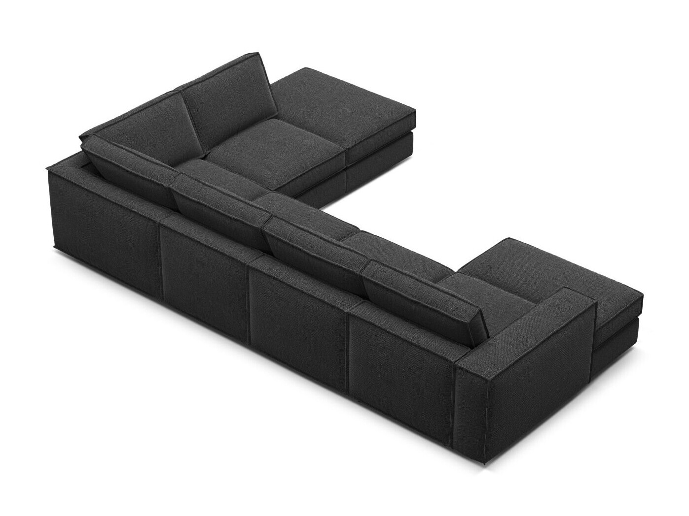 Modularna kutna garnitura Dalodei 114 (Babel Black)