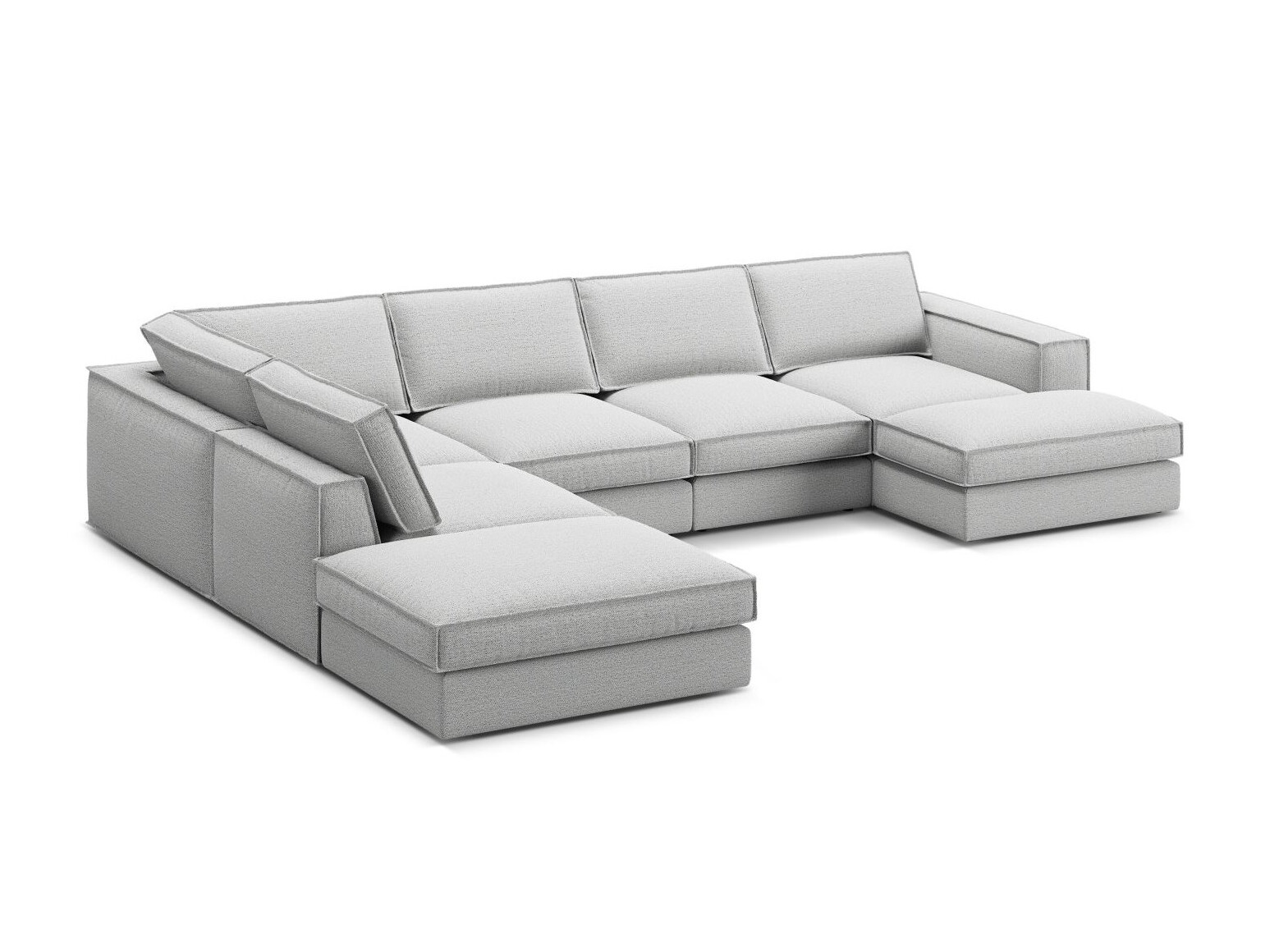 Modularna kutna garnitura Dalodei 114 (Babel Light grey)