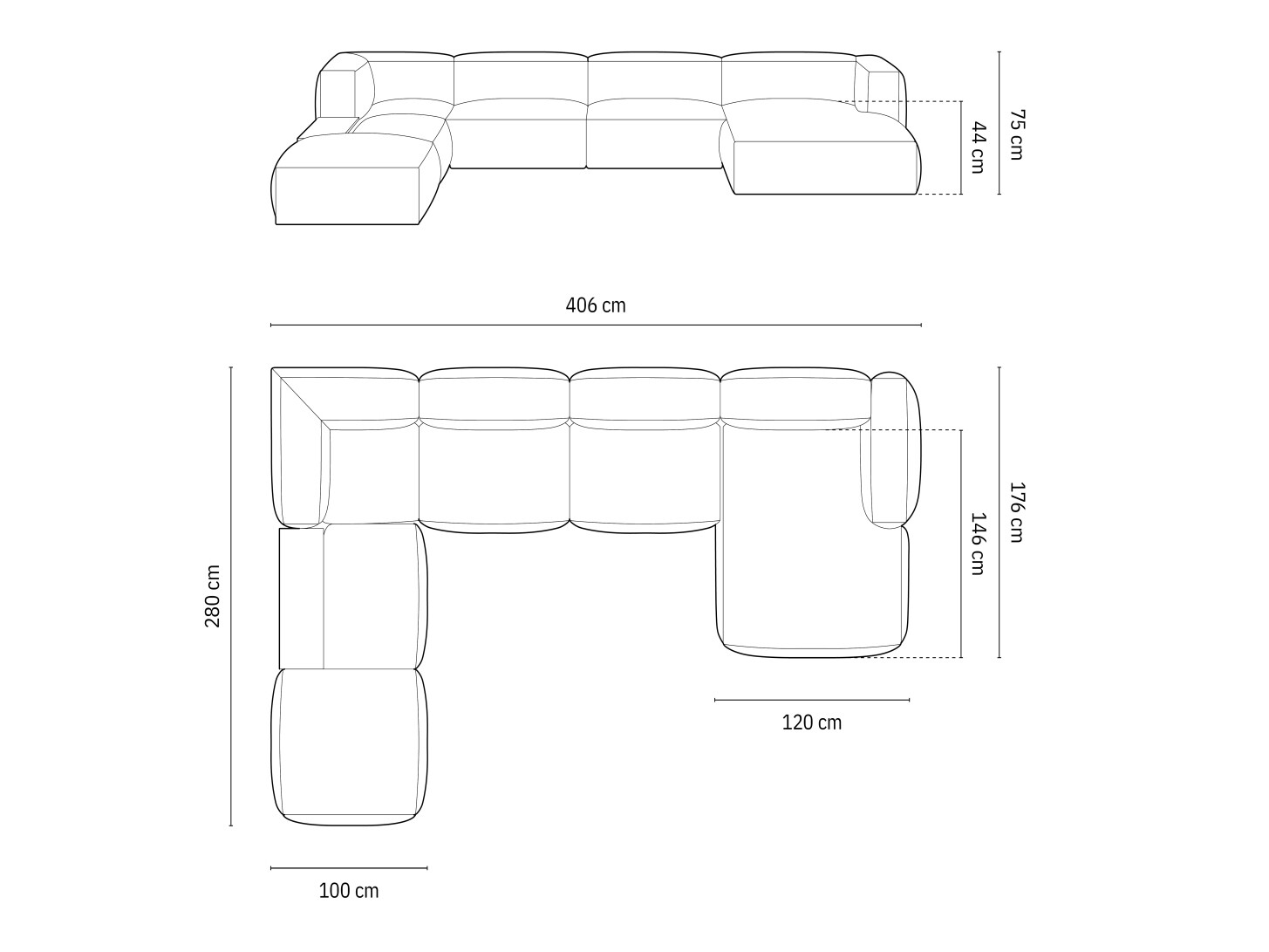 Modularna kutna garnitura Sorcoro 124 (Vogue 11)