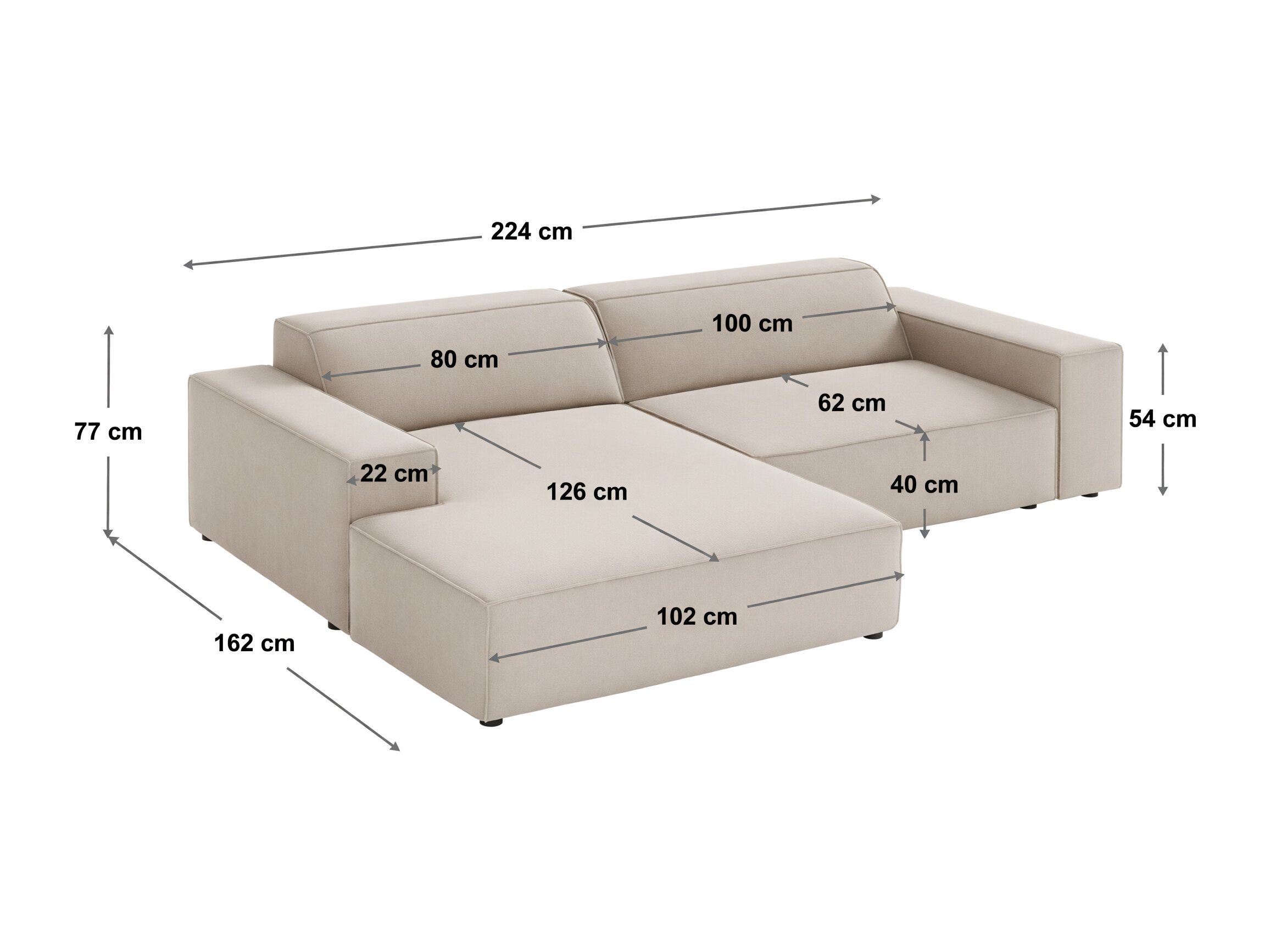 Modularna kutna garnitura Lomcalu 101 (Megan 359)