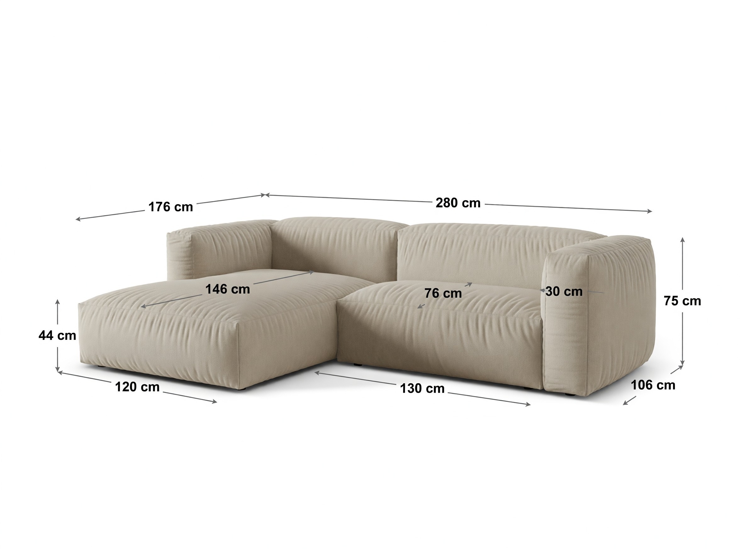 Modularna kutna garnitura Sorcoro 122 (Tilia 86)