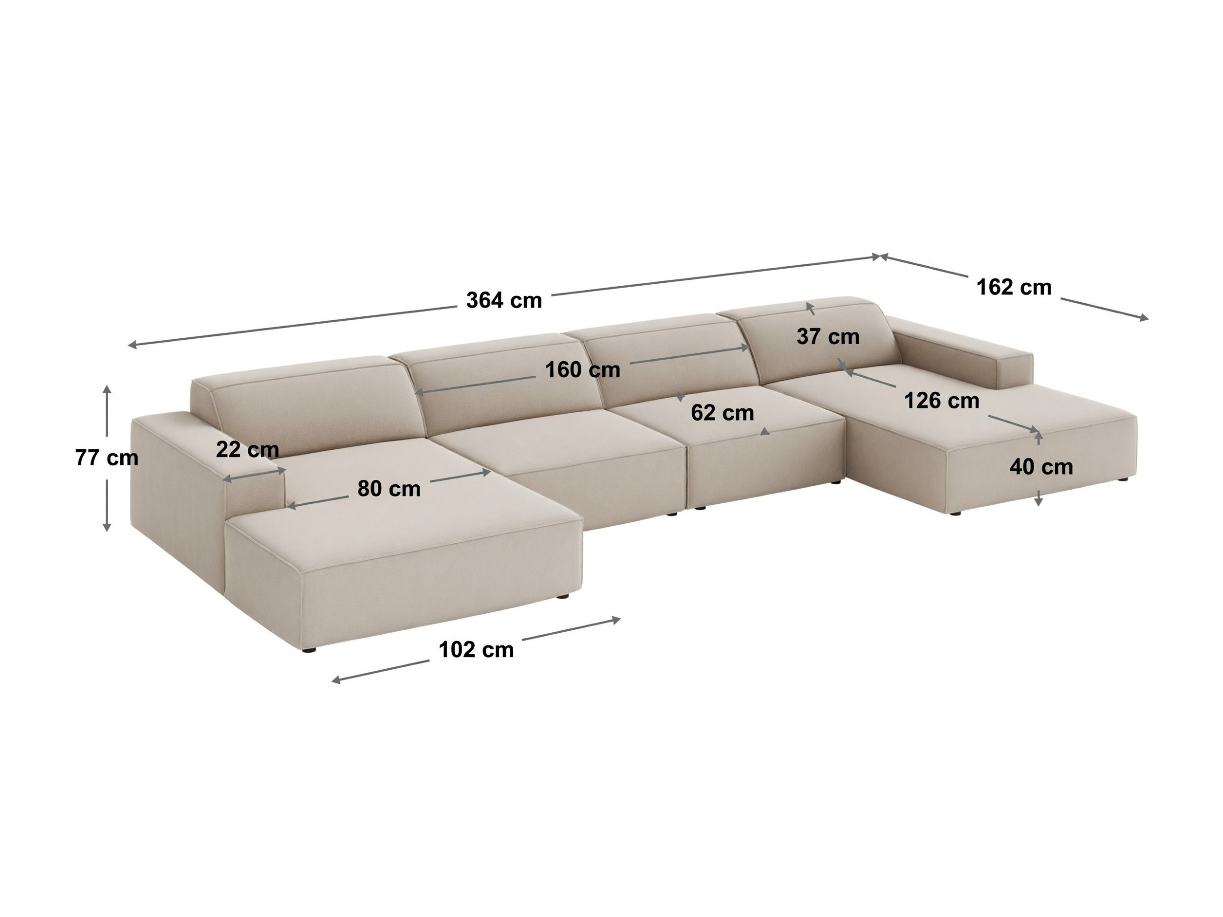 Modularna kutna garnitura Lomcalu 122 (Bluvel 22)