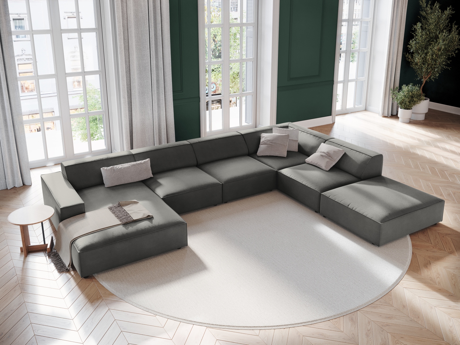 Modularna kutna garnitura Lomcalu 123 (Bluvel 13)
